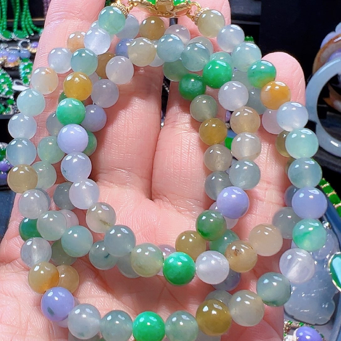 翡翠颈饰18K金镶嵌签收后24小时鉴赏期