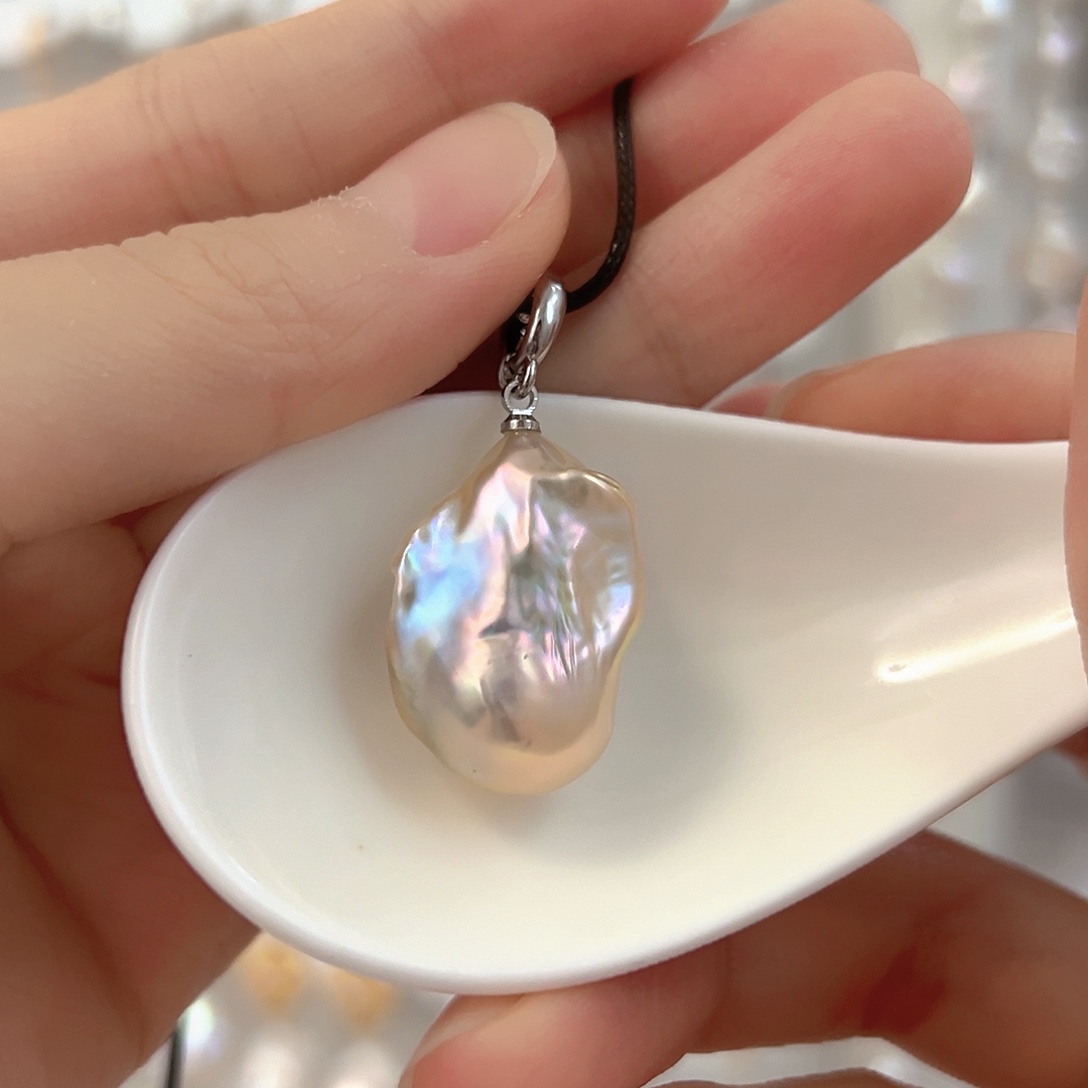 颈饰淡水珍珠银S925镶嵌