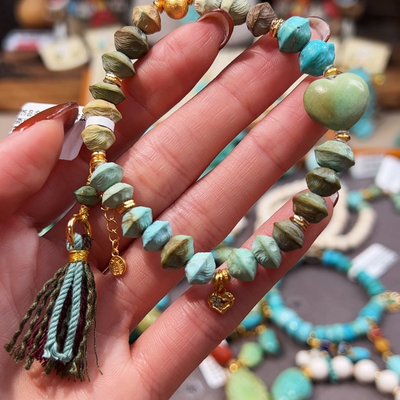 【闪购商品】银S925镶嵌绿松石手链