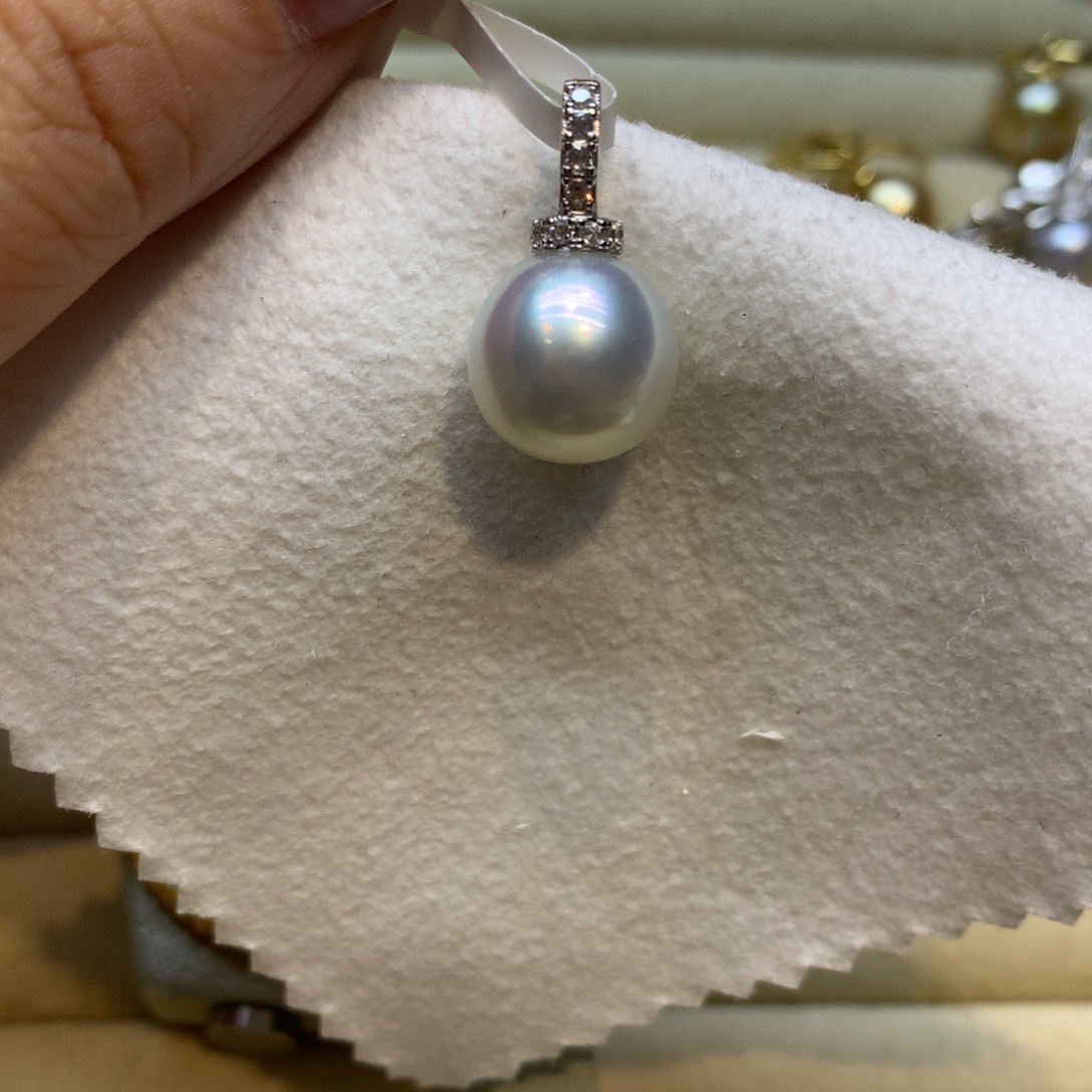 颈饰银S925镶嵌海水珍珠