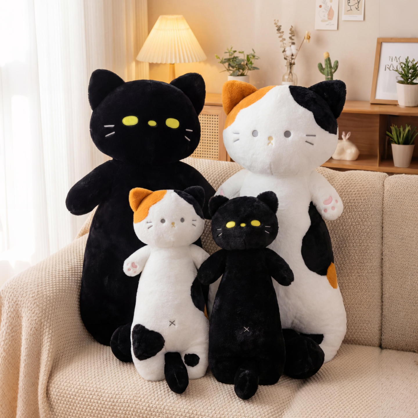 大黑猫抱枕可爱玩偶猫猫抱枕