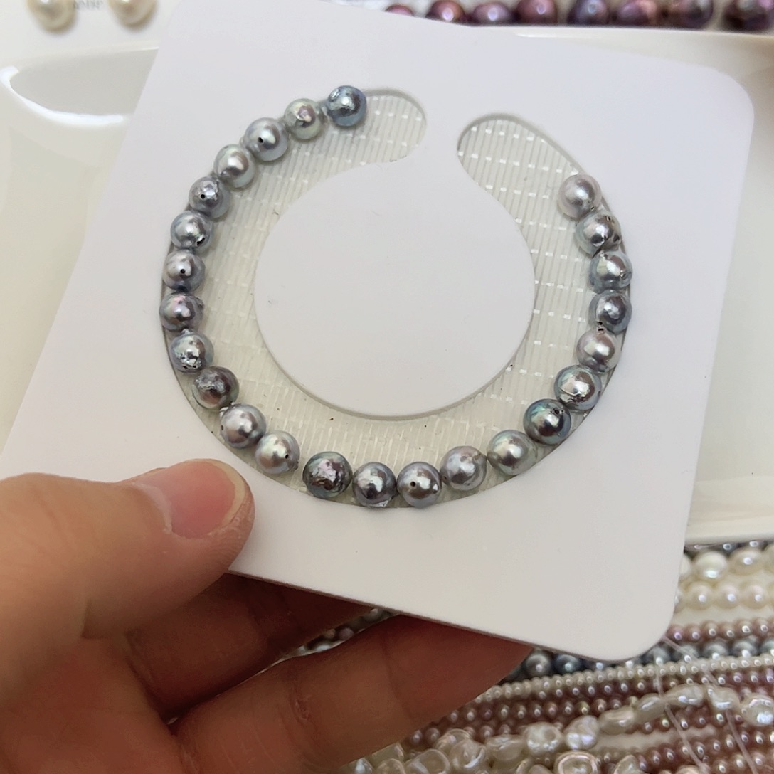 海水珍珠手链银S925镶嵌