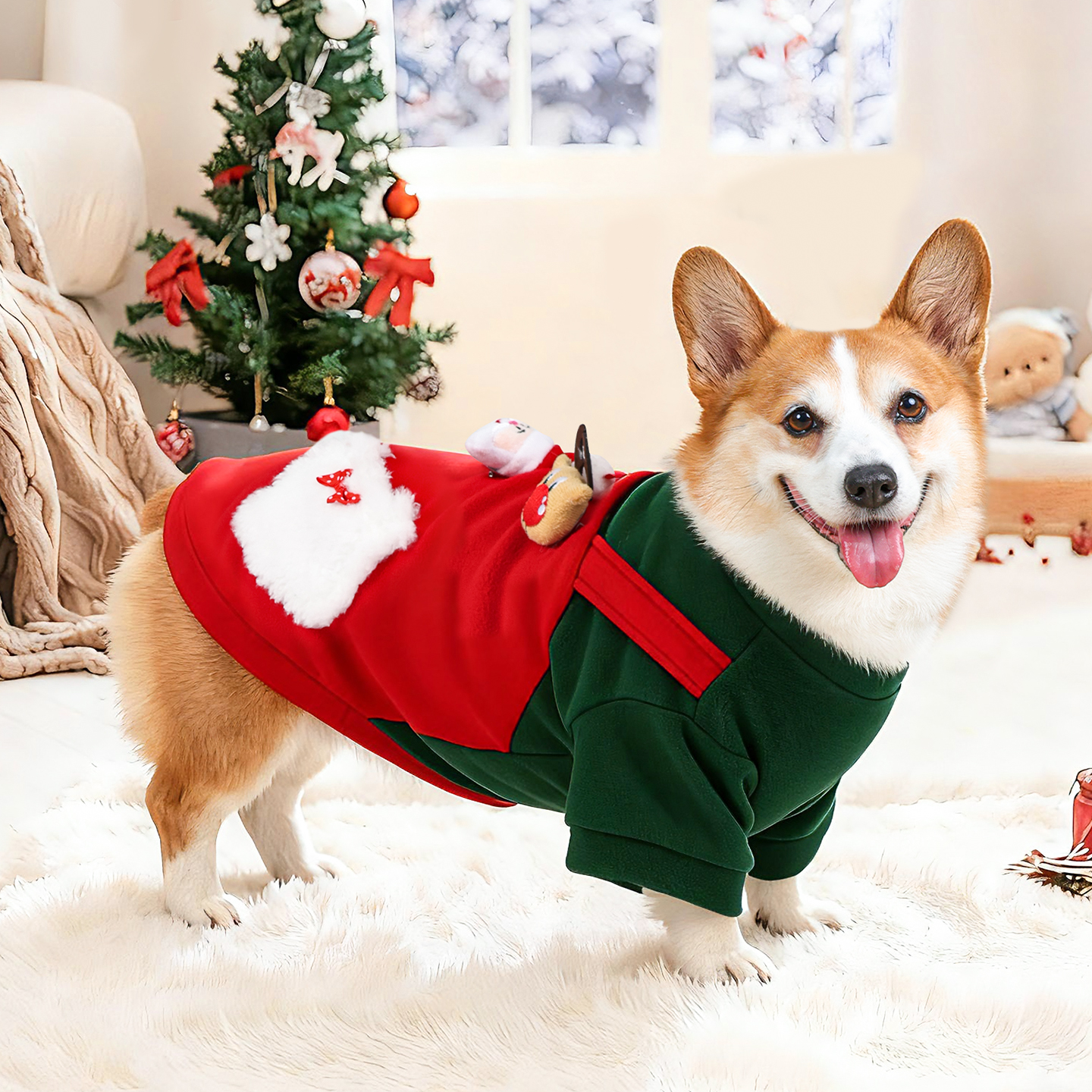 宠物衣服狗狗冬天圣诞衣服2025新款冬装柯基泰迪新年卫衣中型犬冬