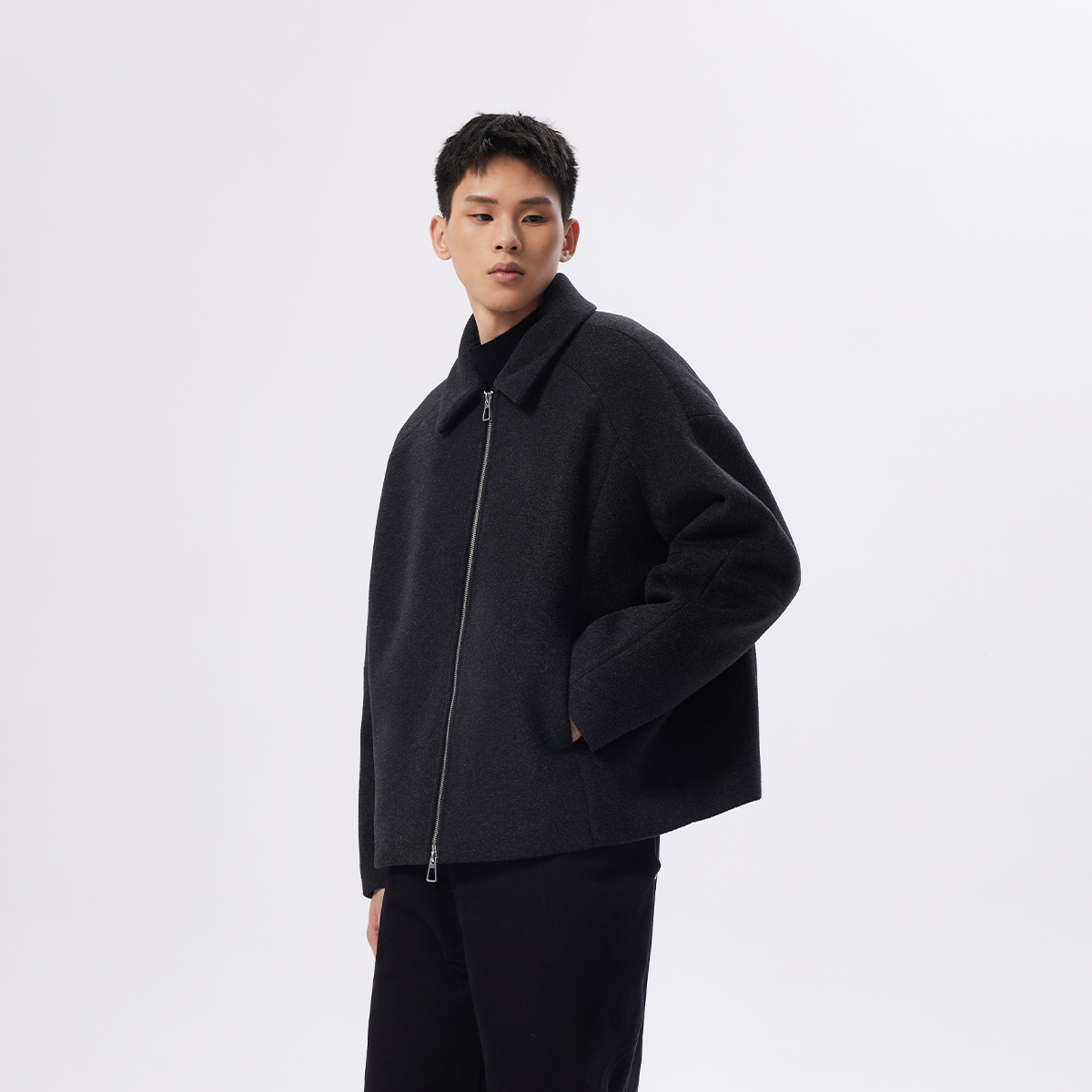 CHINISM赤尘 挺阔行政夹克男冬季2024新款夹棉男士保暖外套1025