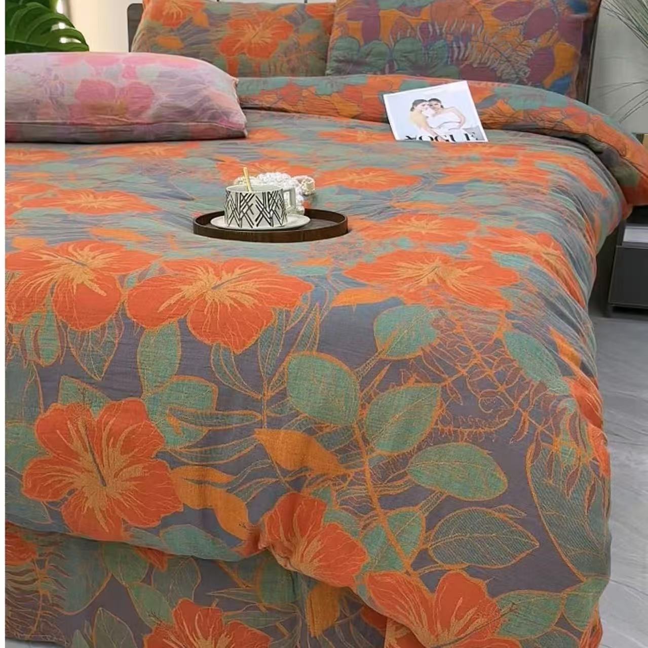 夏威夷  2.5米布头  纯棉双层纱面料 布头