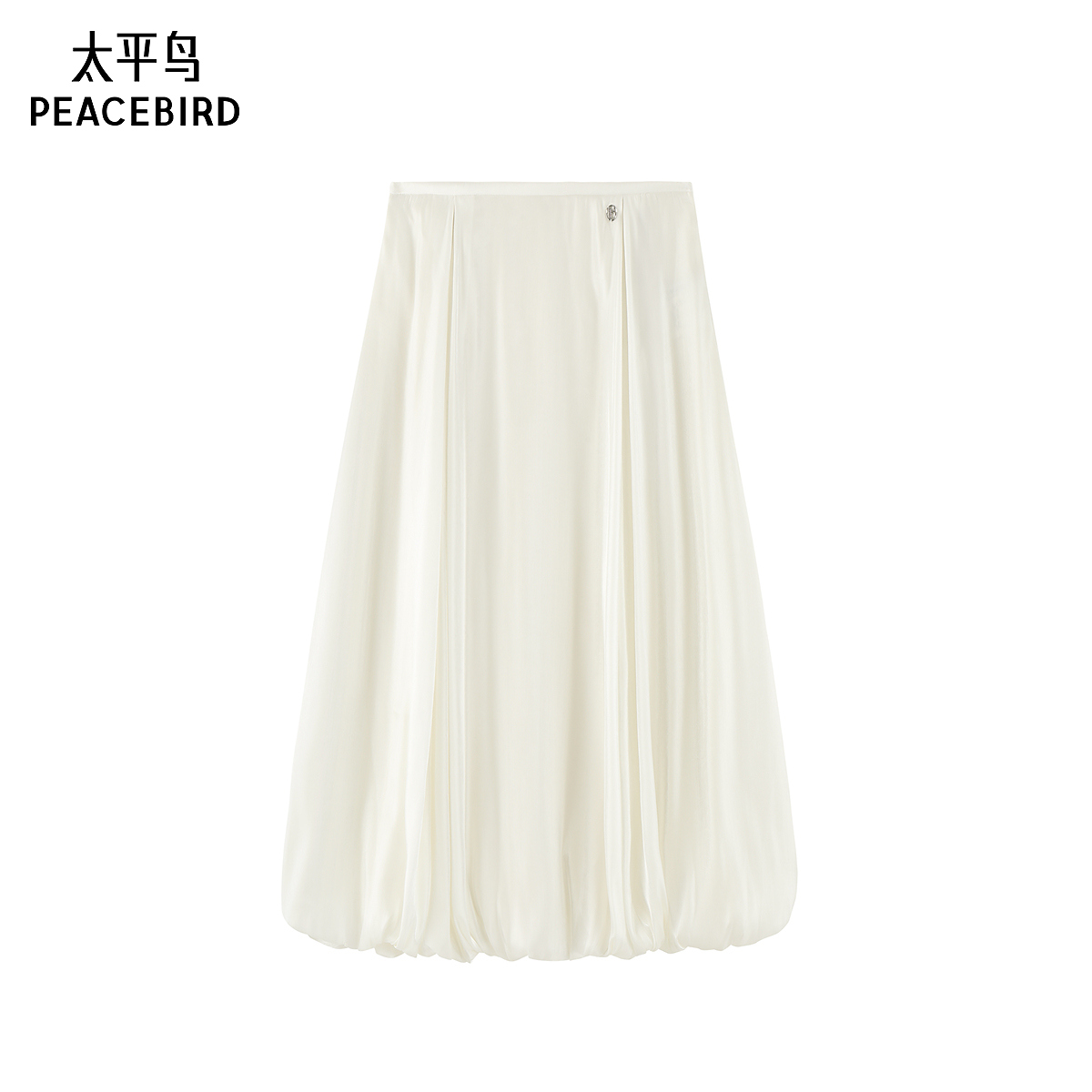 【陈嘉尔专属】太平鸟女装流光花苞长裙A1GFE2610