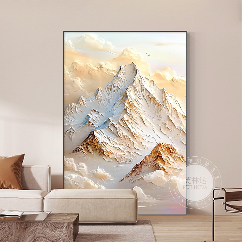 芙林达背靠金山沙发背景墙装饰画2025新款高级感客厅玄关挂画壁画