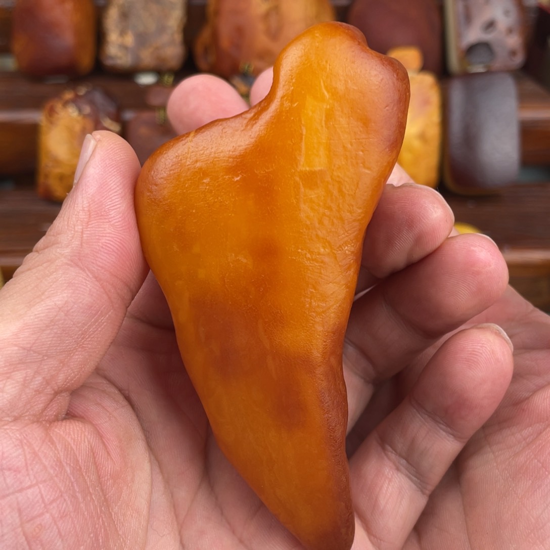 定制琥珀未镶嵌蜜蜡手把件