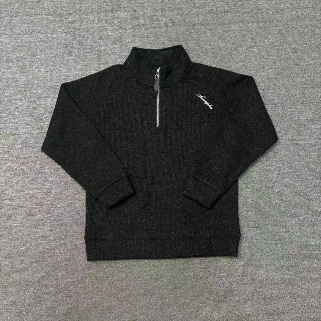 【仿兔毛半拉链加厚加绒卫衣】2025秋冬新款宽松阔版长袖上衣WY07