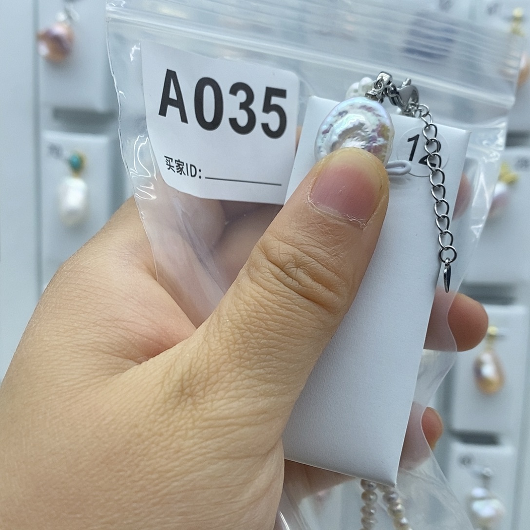 颈饰钛钢淡水珍珠