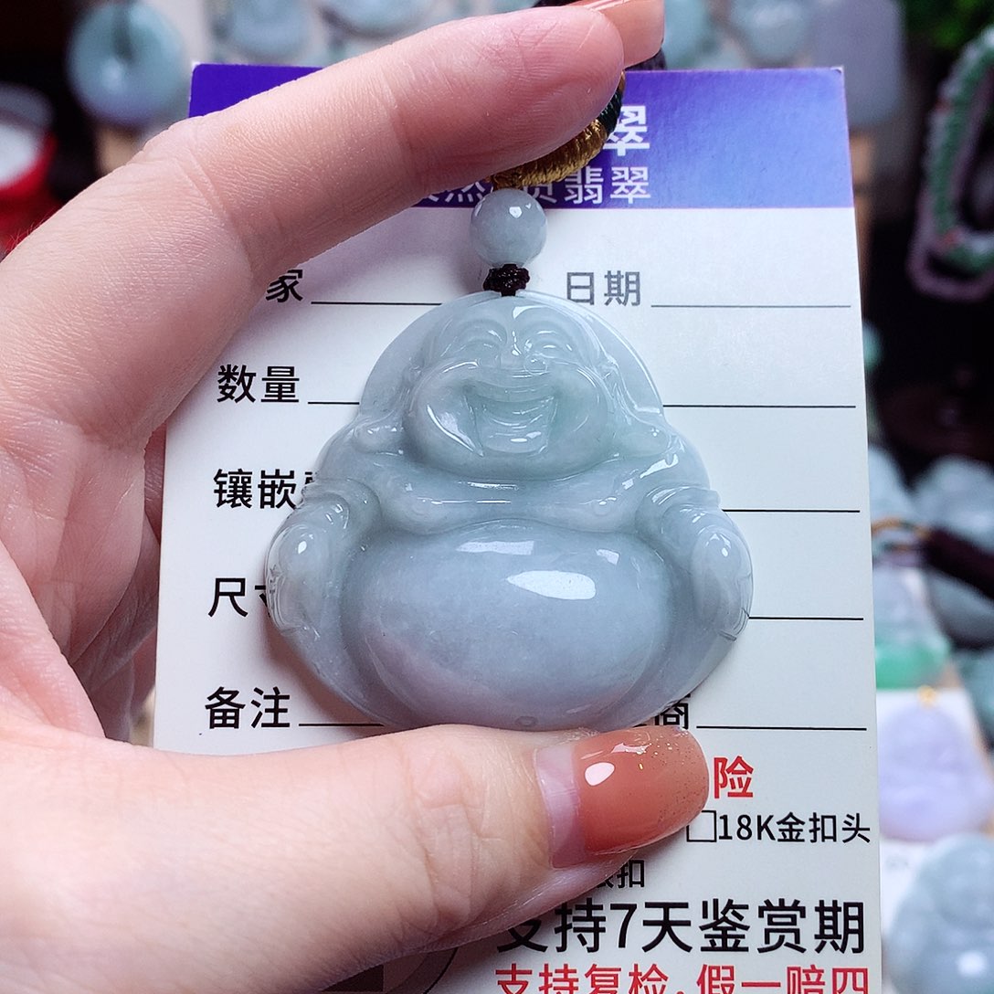 颈饰未镶嵌翡翠佛公01