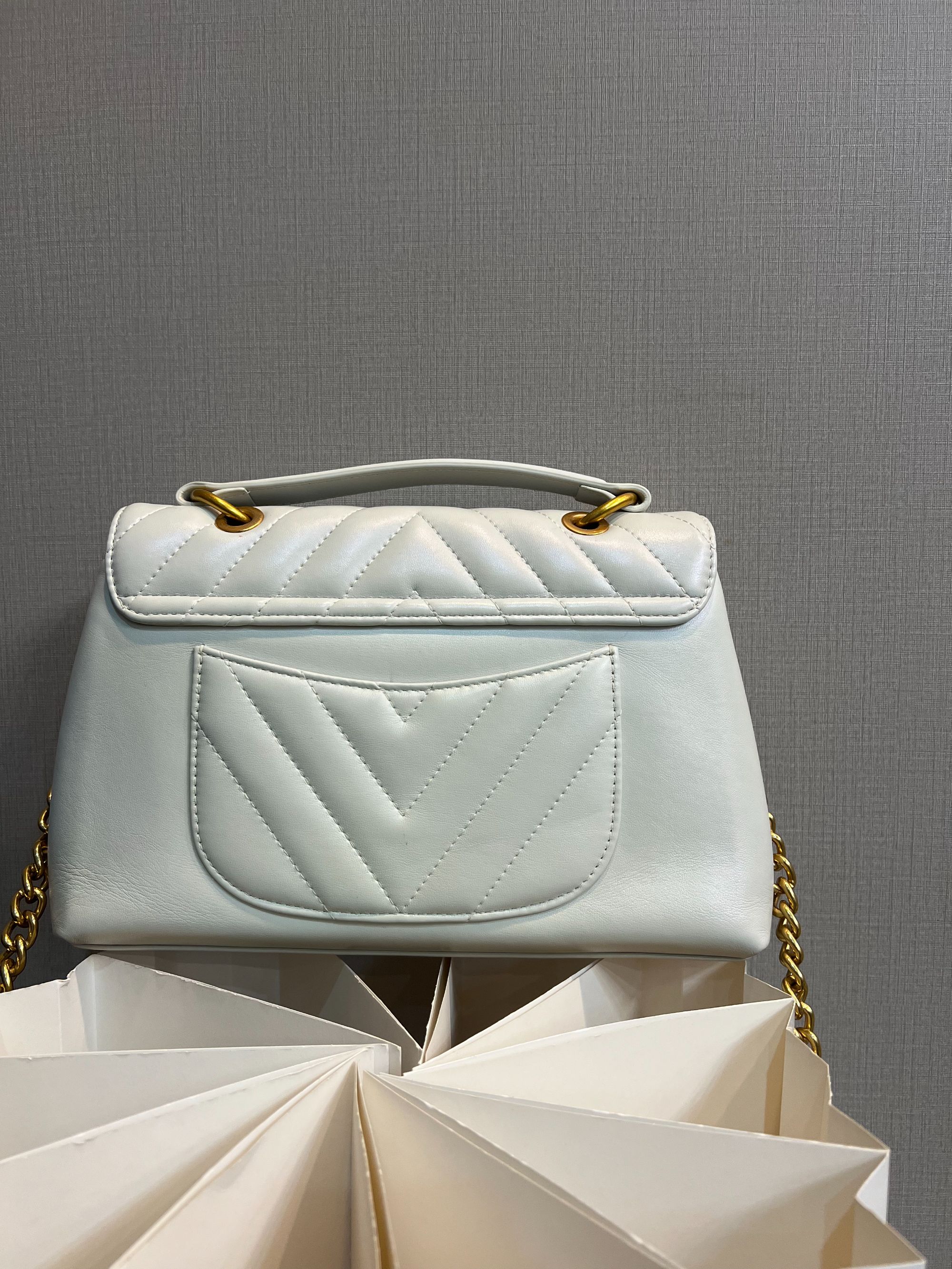 TOLEX2025新款手工时尚百搭梯形VV女包黑色