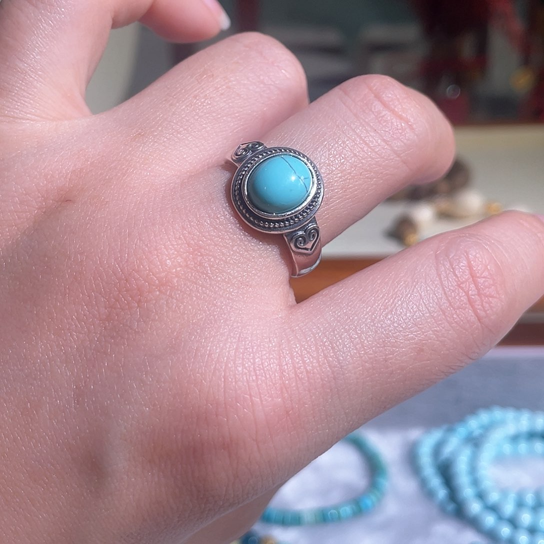 绿松石配饰银S925镶嵌