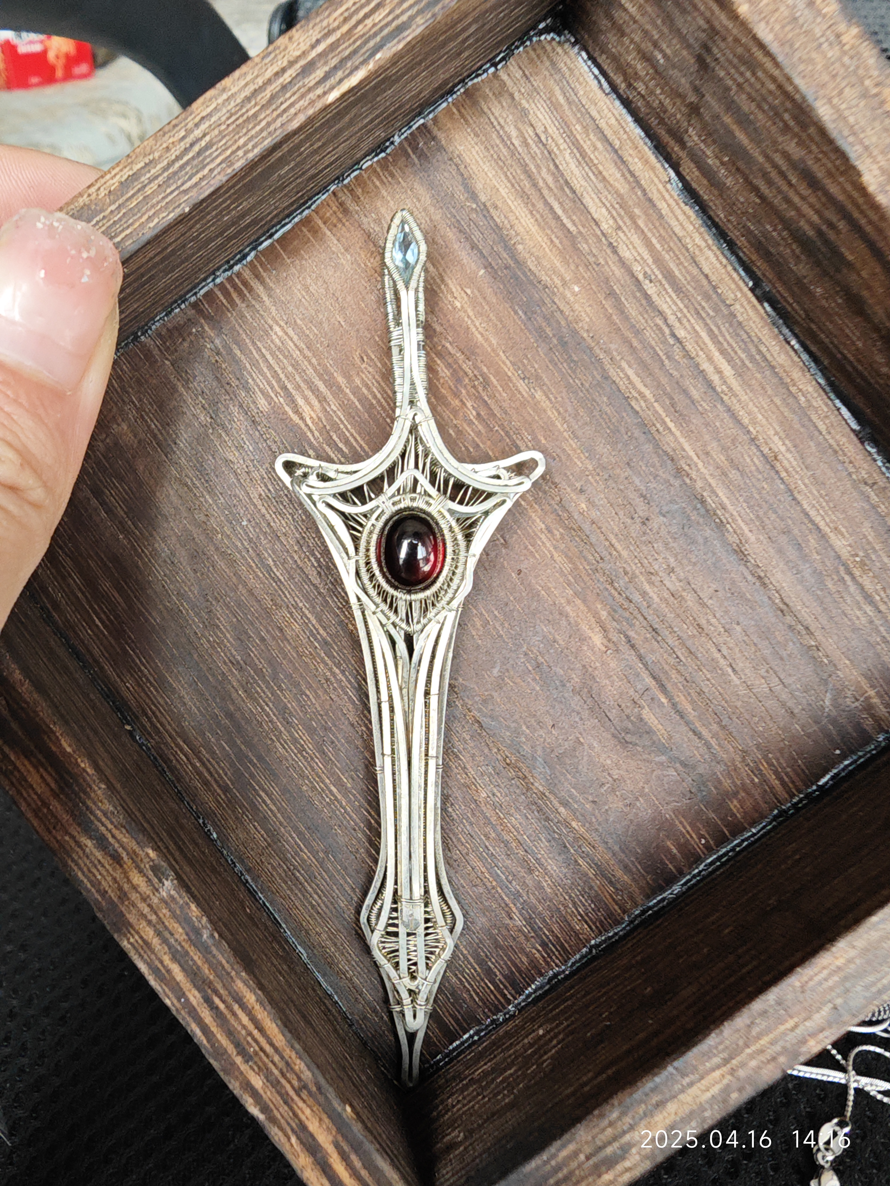 不锈钢项链 手工绕线剑纯的剑项链