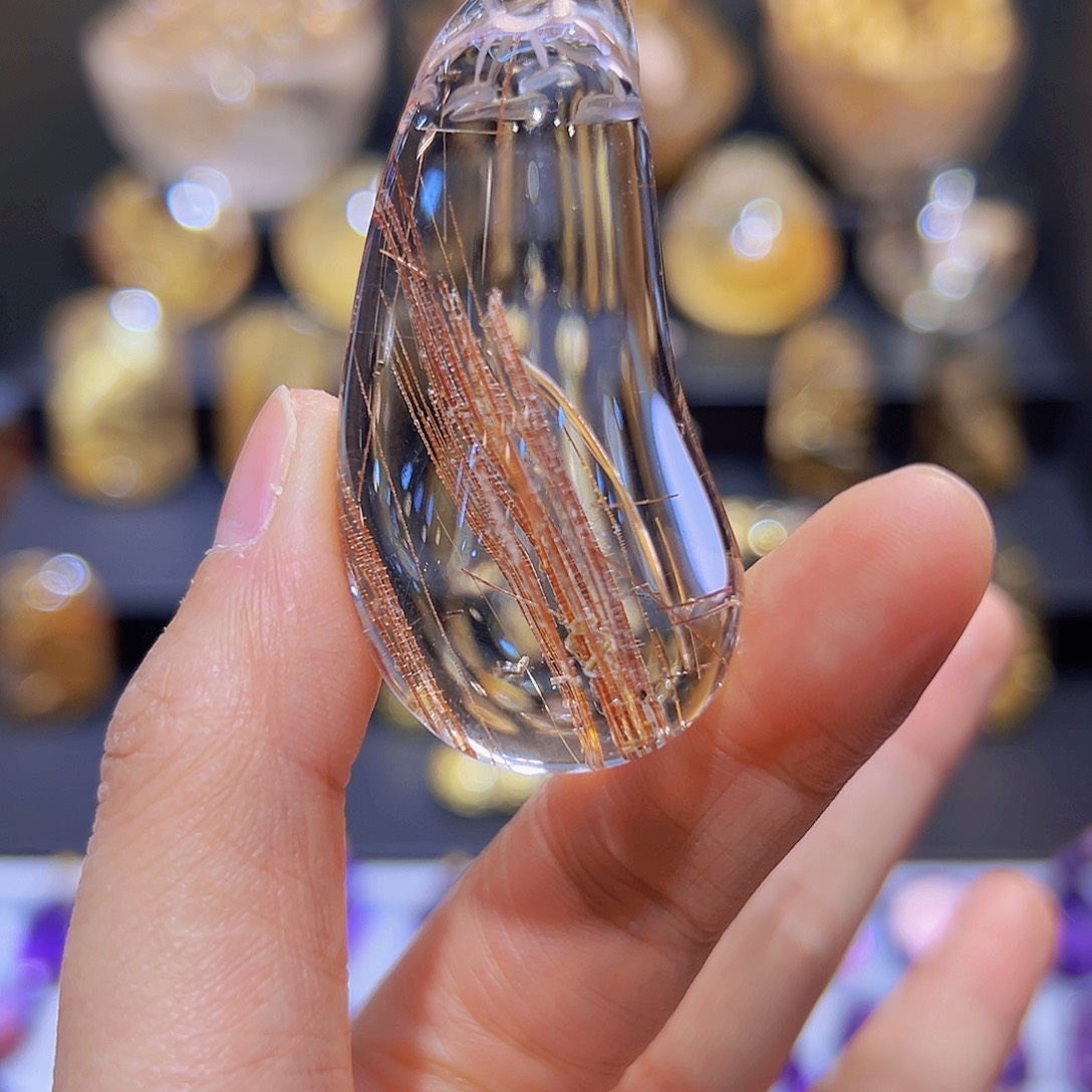 颈饰发晶未镶嵌吊坠