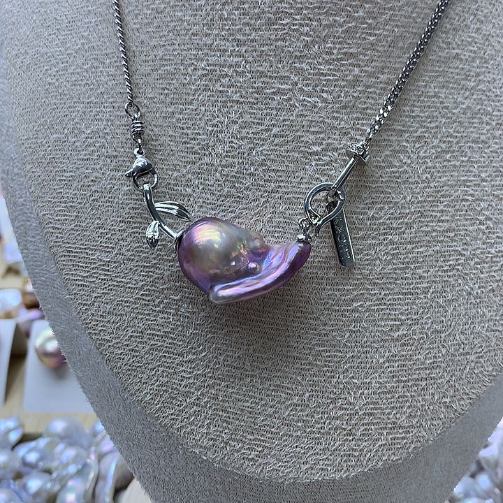 淡水珍珠耳饰银S925镶嵌规****的