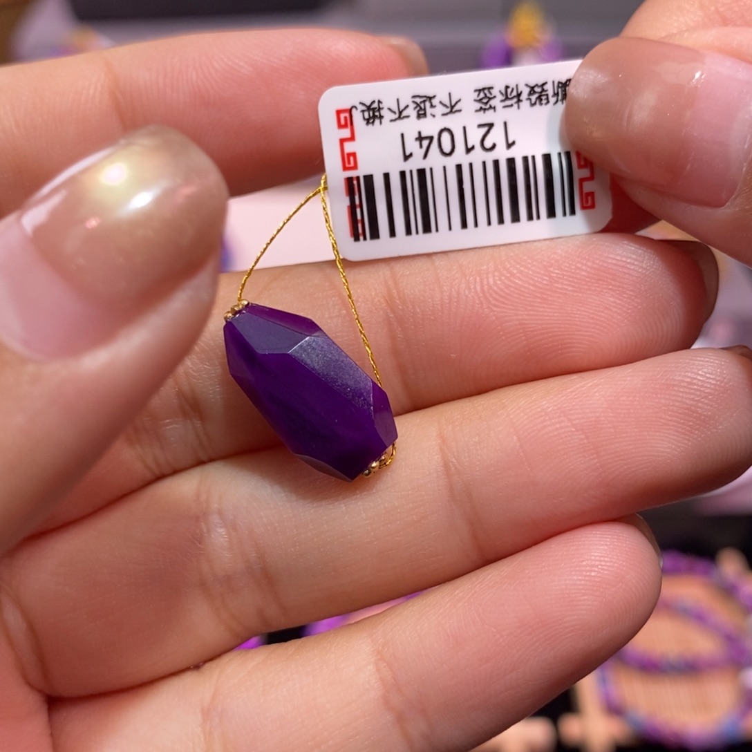 星***光苏纪石（舒俱来）18K金镶嵌切面棱柱