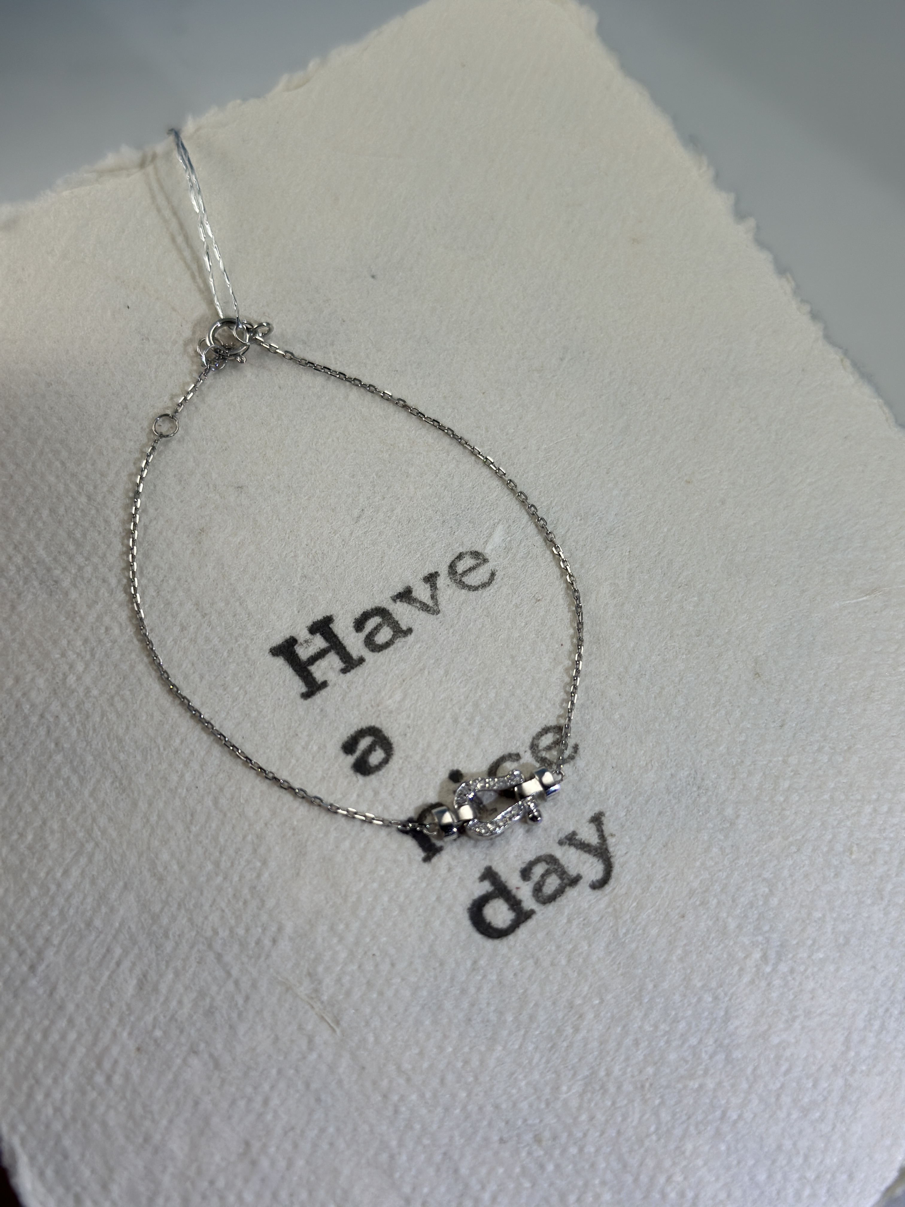 【千盟珠宝】重金 10分白马蹄手链 情定珠宝