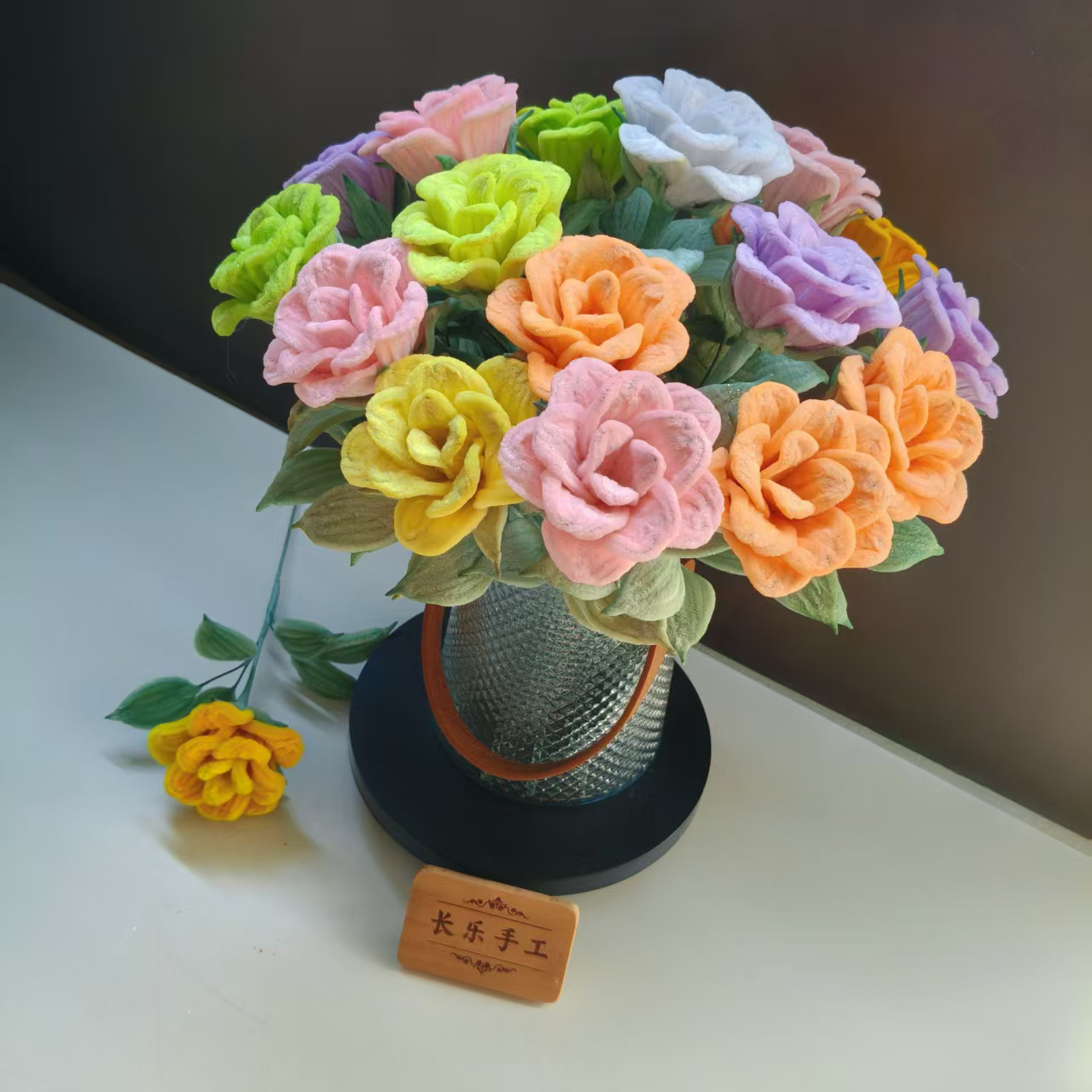 初学者多色玫瑰花手工DIY材料包扭扭棒情人节送女朋友礼物