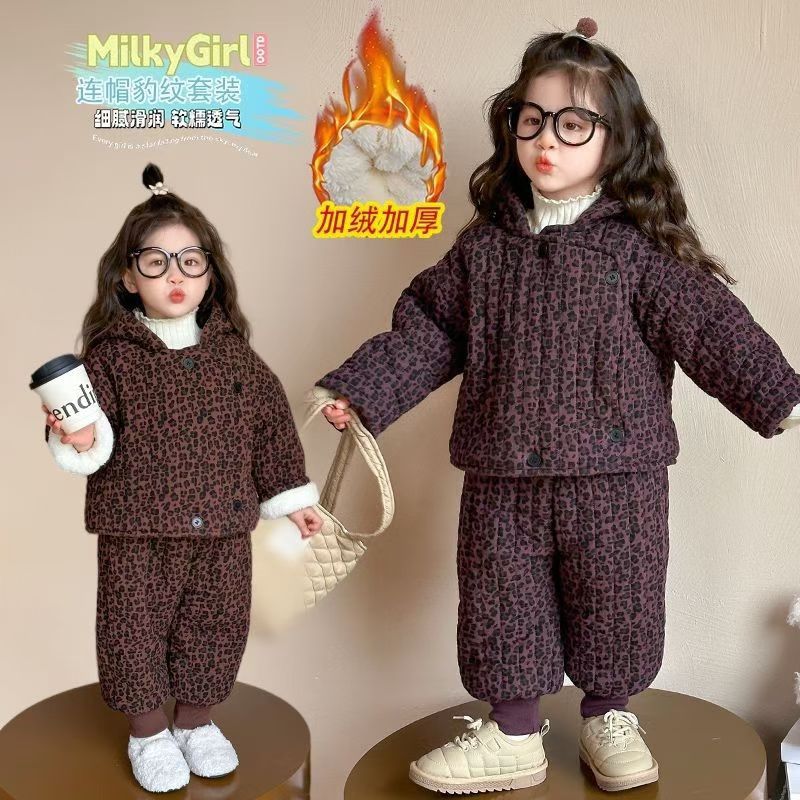 紫色豹纹加厚睡衣(不挑颜色)