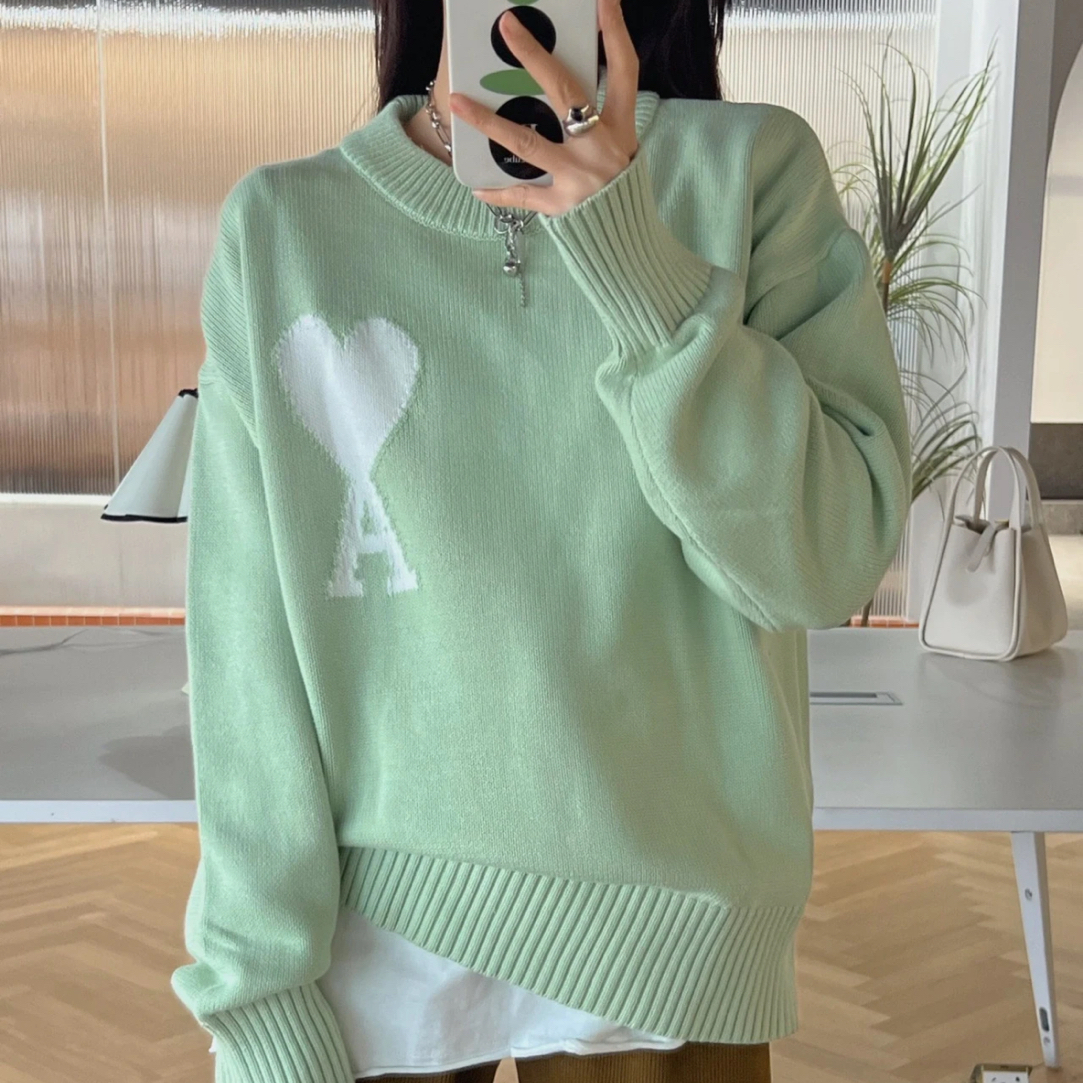 未使用 Alexander McQueen/亚历山大·麦昆 W108293/薄荷绿毛衣/L
