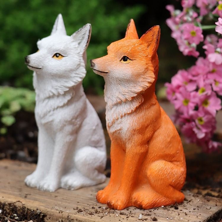 主播同款小狐狸摆件默认发白色