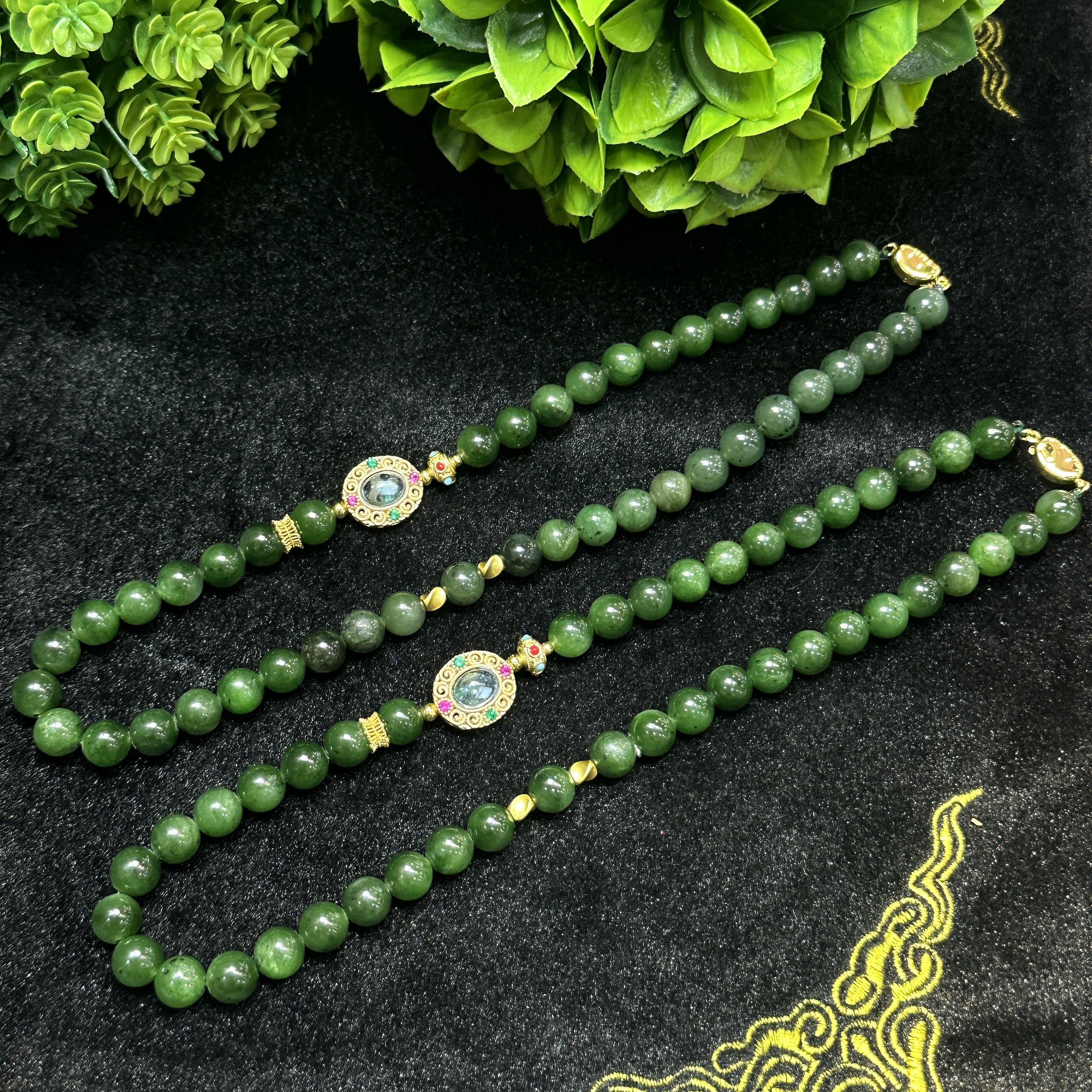 H4710【福嘟嘟珠宝】玄青和田玉项链-送礼佳品-多样性只发一件