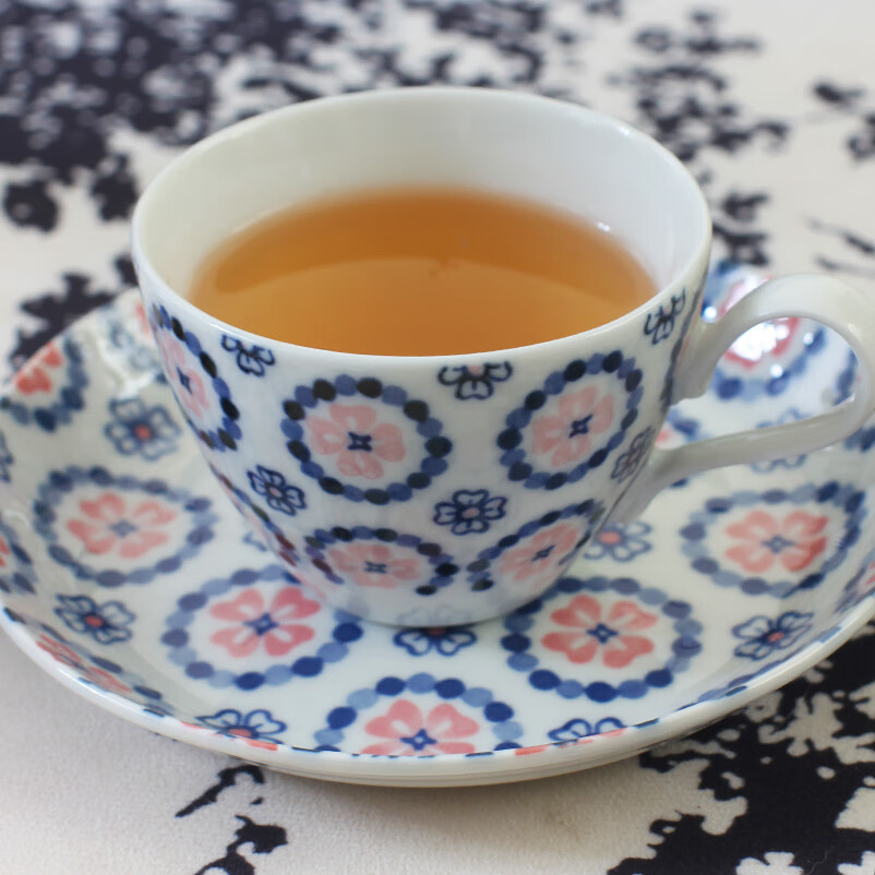 日本进口美浓烧波西米亚风格咖啡杯碟套装餐具茶杯咖啡杯甜品盘