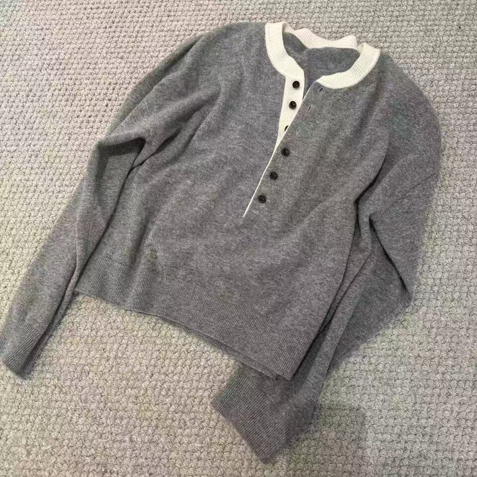 假两件毛衣针织衫早秋新款气质百搭显瘦套头毛衣外套外穿上衣女