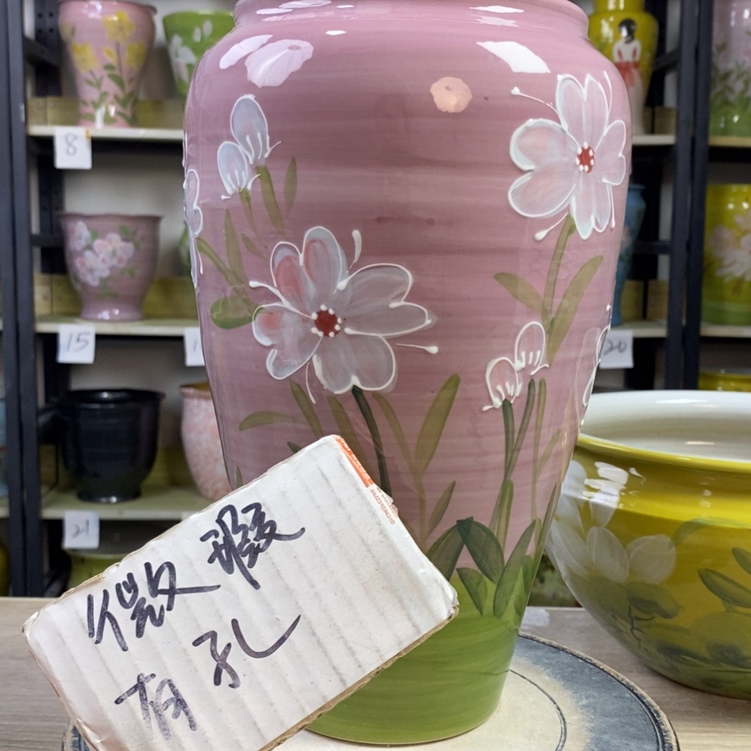 景德镇手工手绘陶瓷花盆