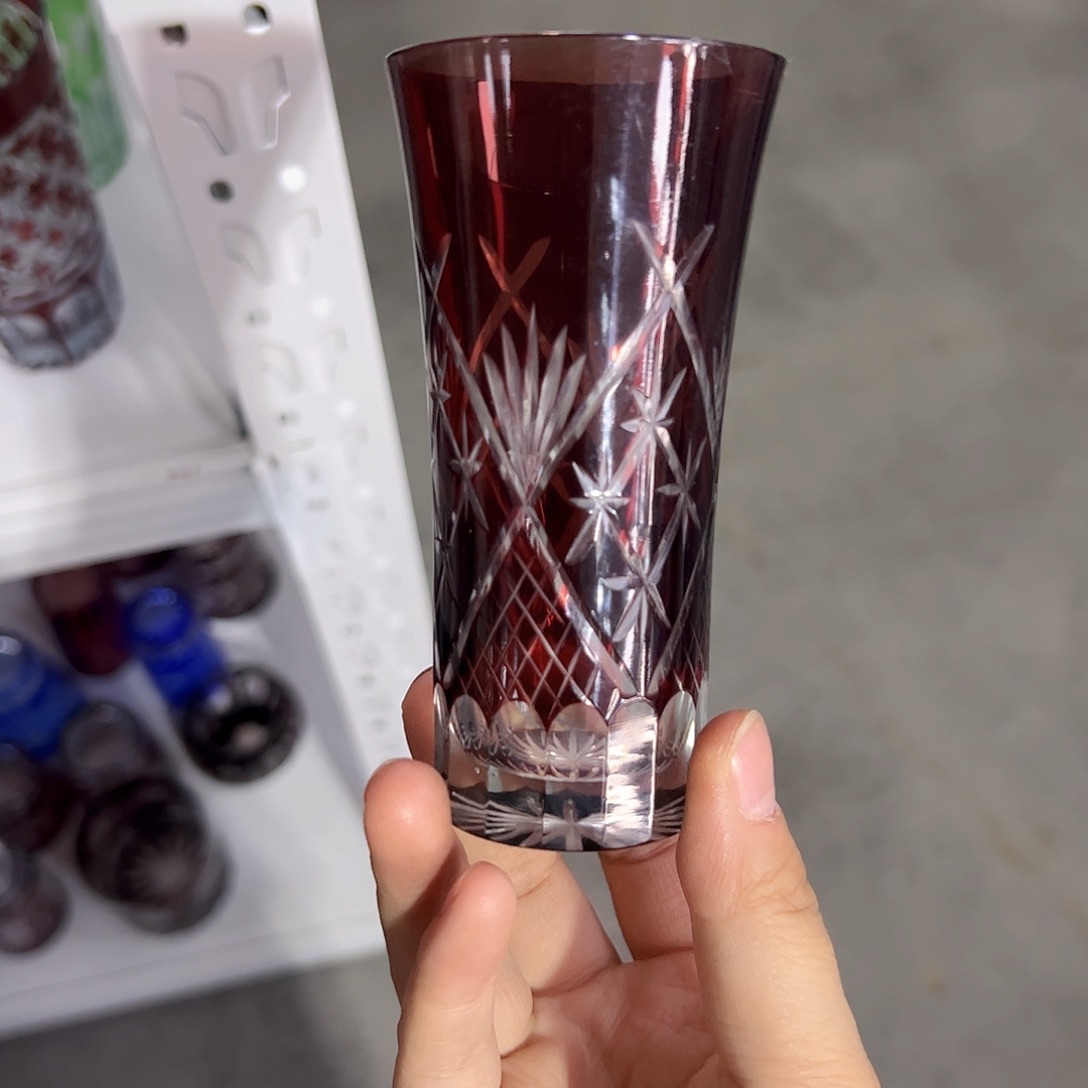 水晶玻璃高脚款微瑕一个