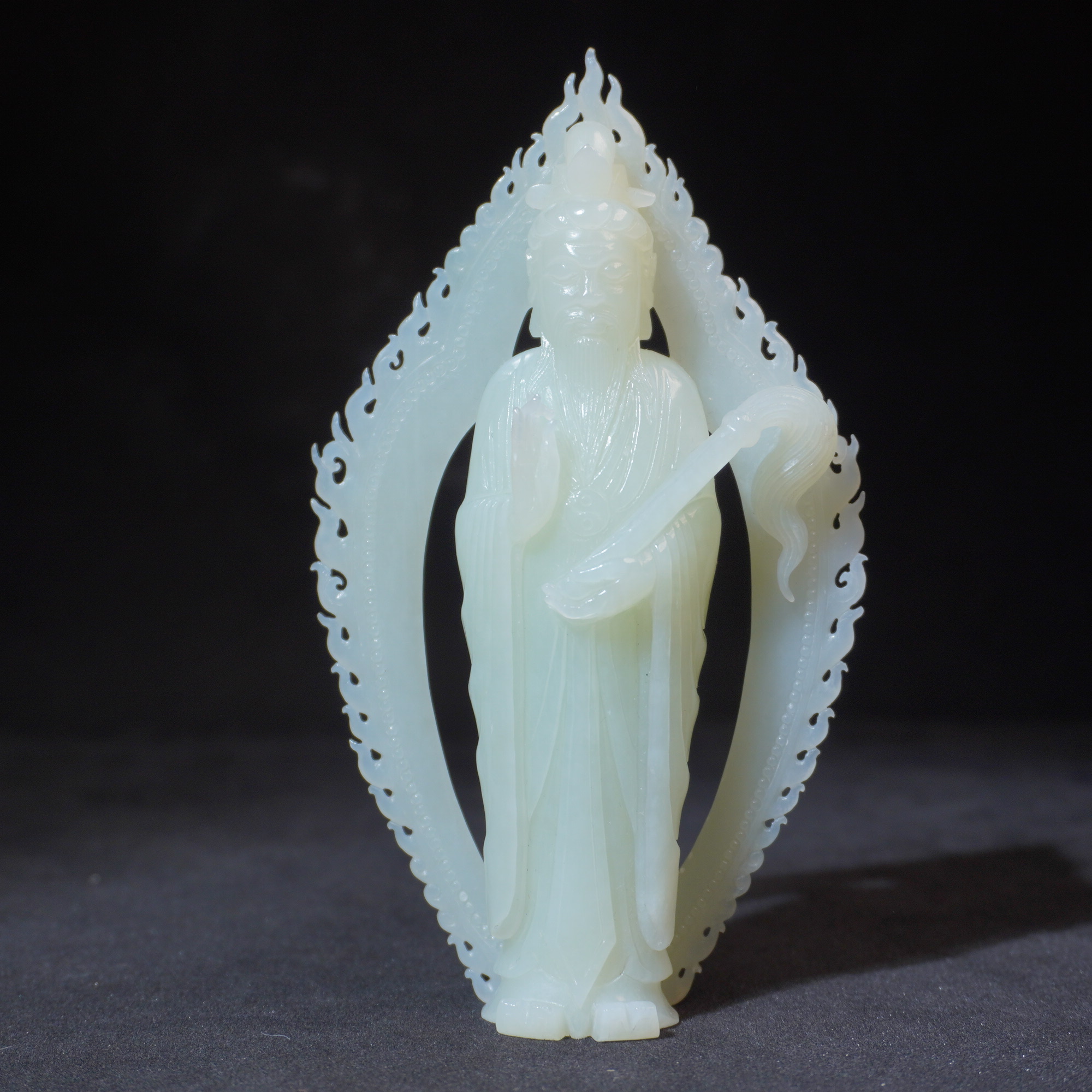 3NA28 清 和田玉元始天尊摆件