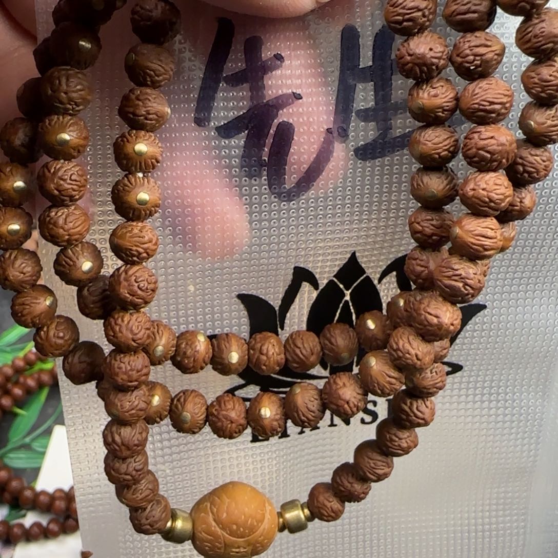 莲花菩提吊坠劉*生原生态酸枣核108