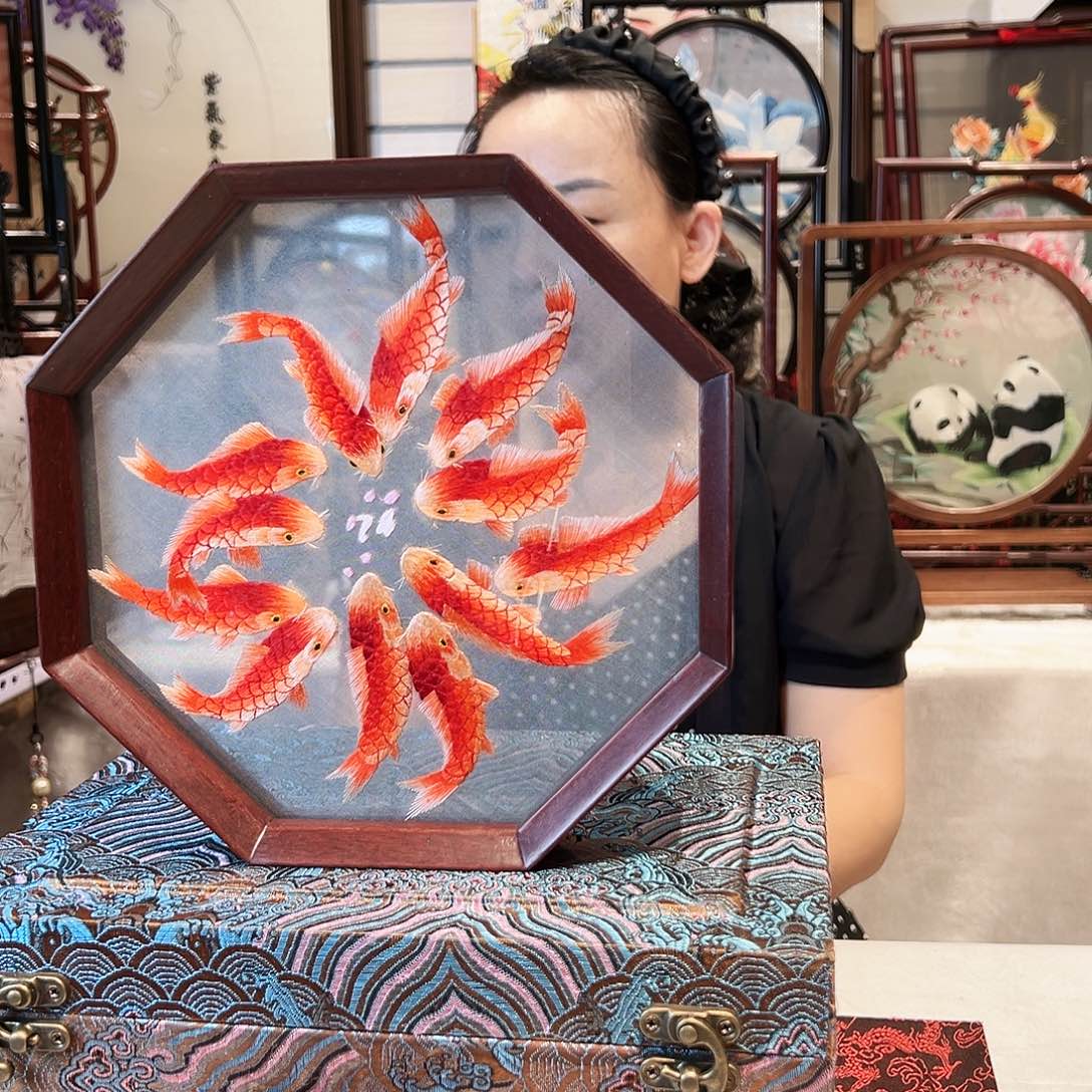 织绣苏绣摆台手工