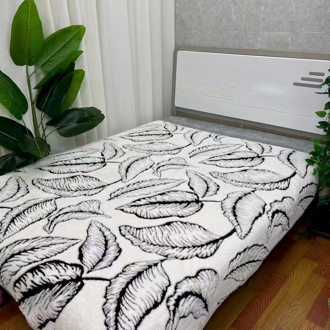 【大树叶被子】180*200cm加绒阳离子加厚被子双面绒被双人冬被