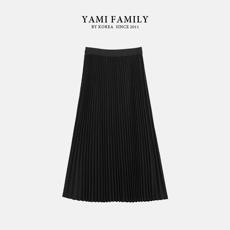 大连亚美 GZYB BSQ AV59 百褶裙高腰中腰休闲风女简约