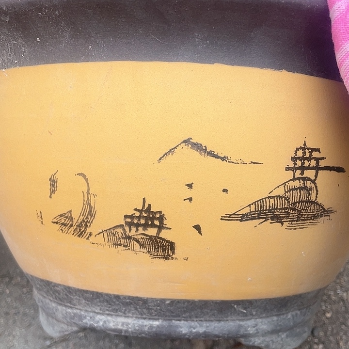 紫砂30黄山花盆花盆花盆