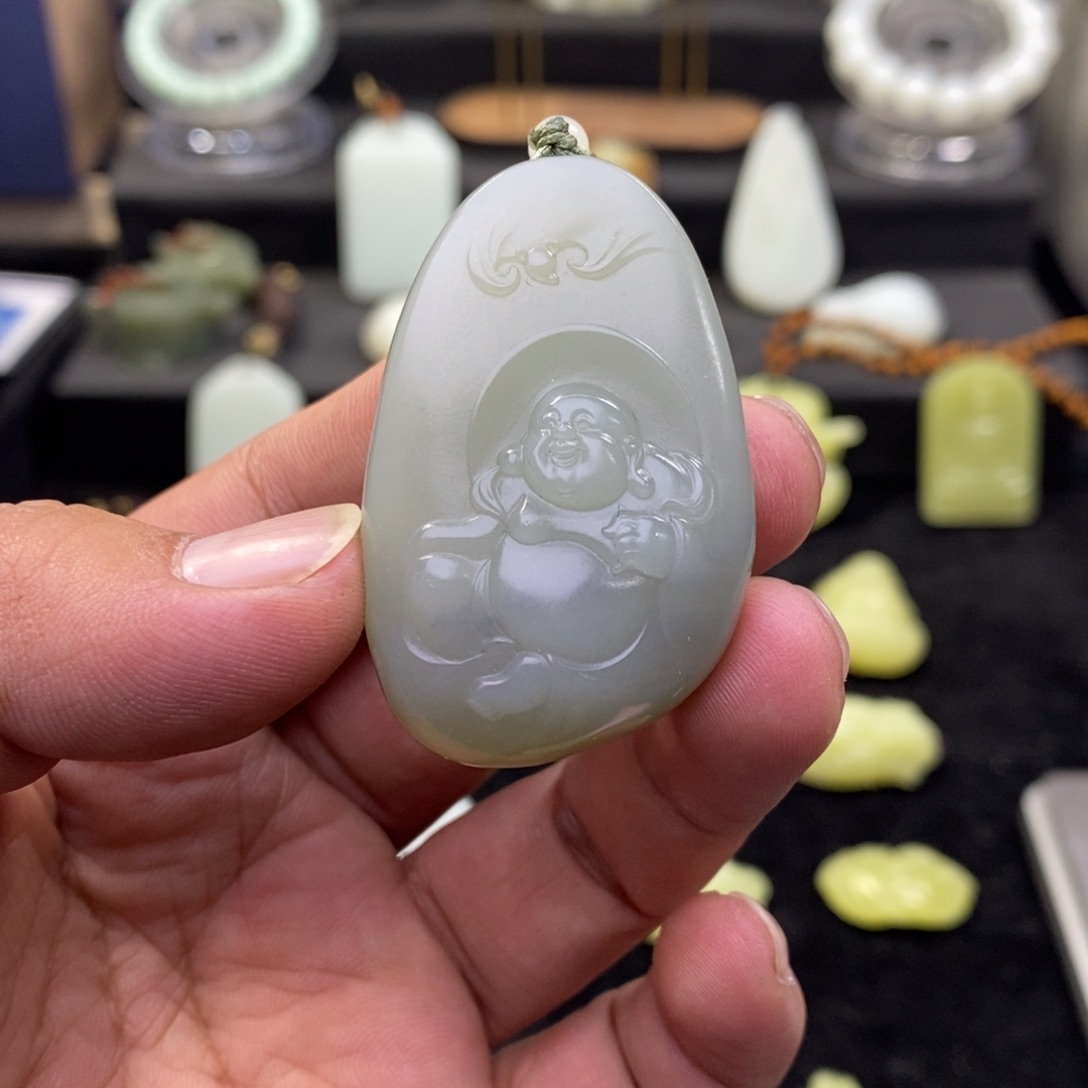 和田玉未镶嵌吊坠(不含链)