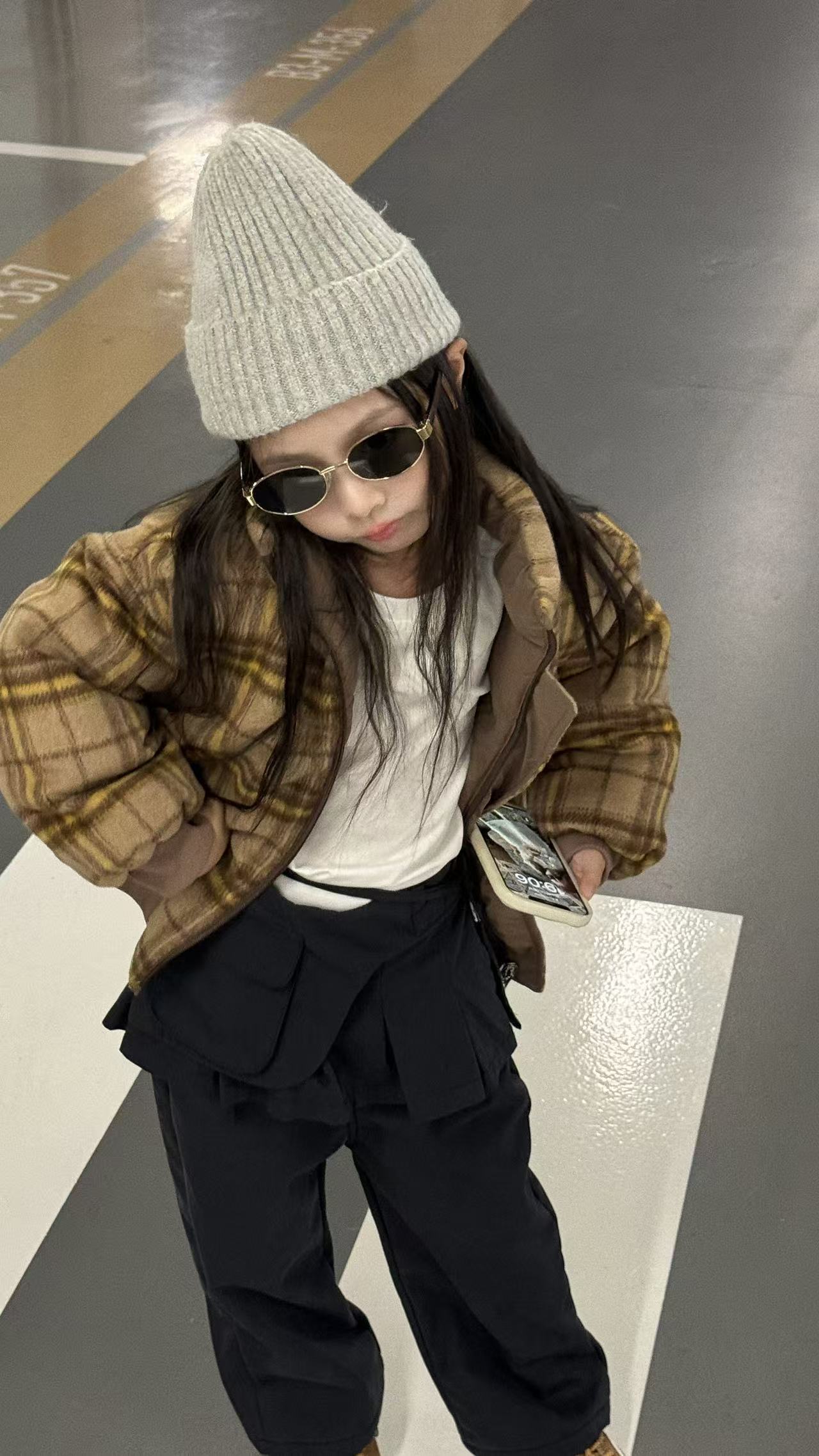 小一家双面穿格子棉服外套648-NO退换