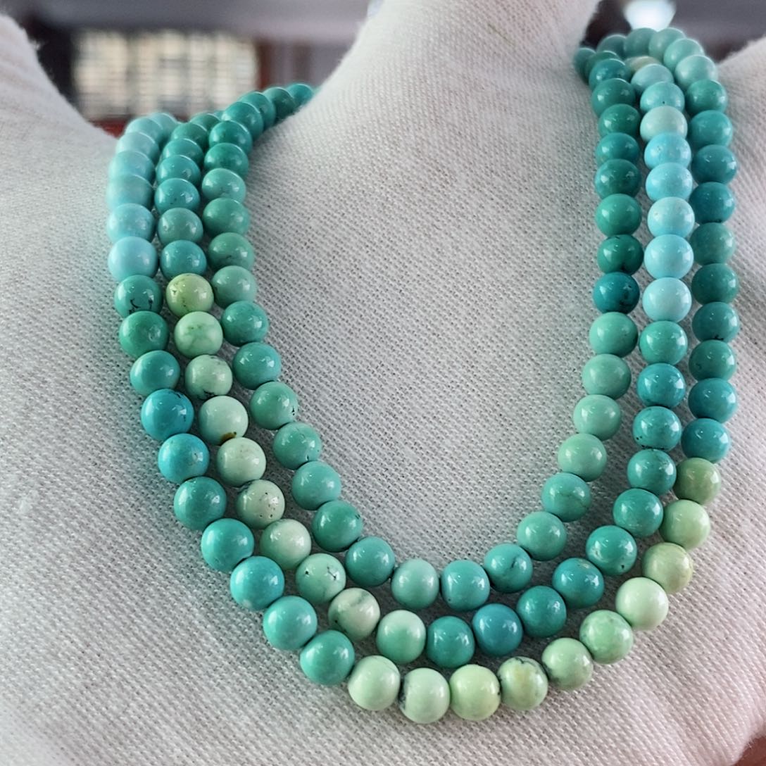 绿松石珠宝奇石未镶嵌4.8m m