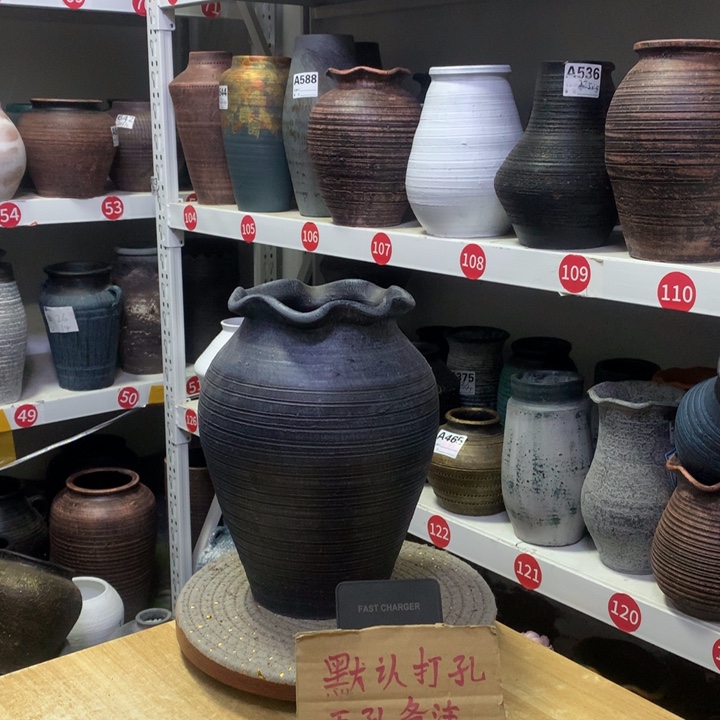 【闪购商品】红陶粗糙盆默认打孔高24口12