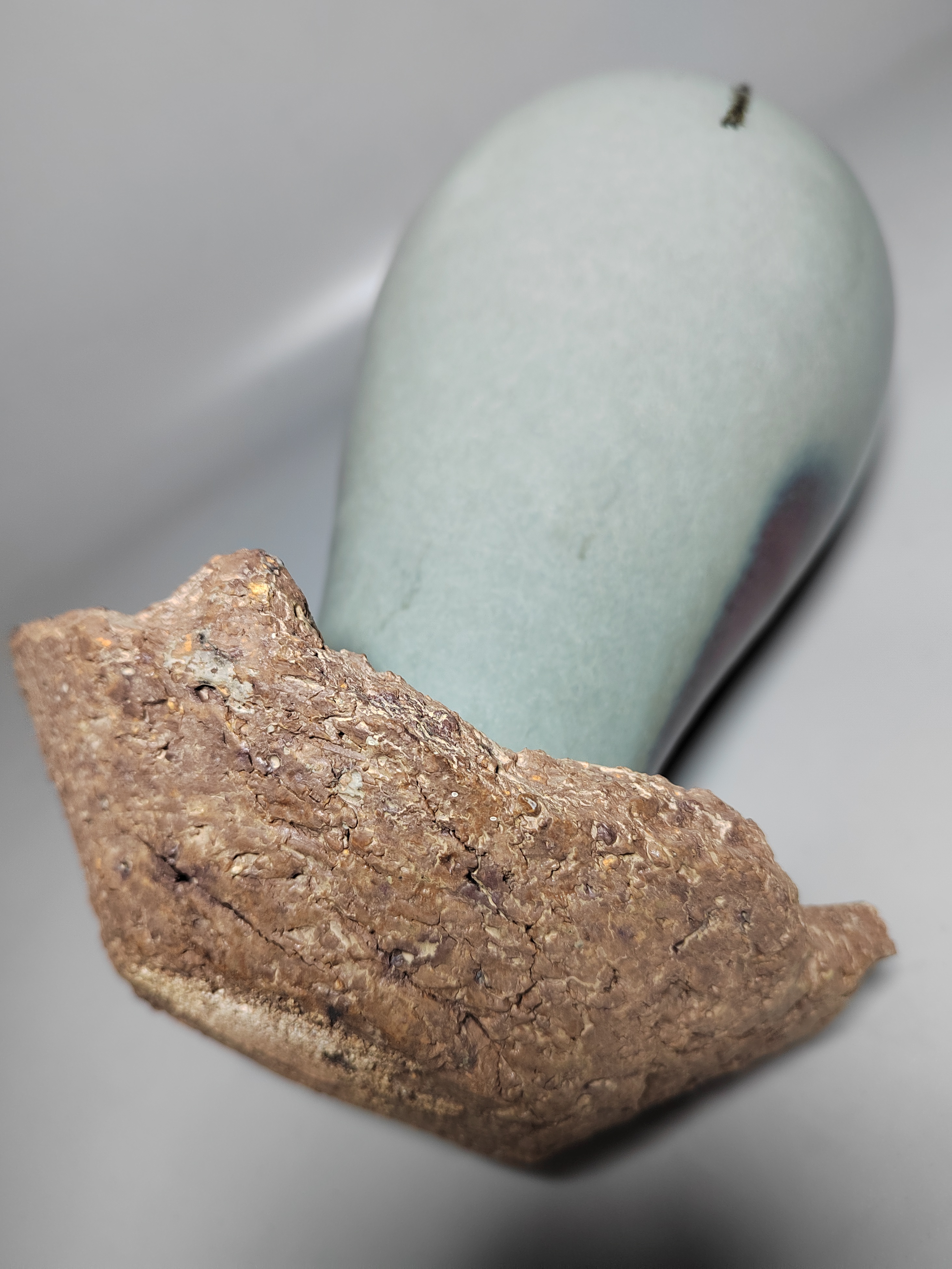 瓷器摆件钧瓷雕塑花瓶工艺品陶瓷老料纯手工风化瓷器片片