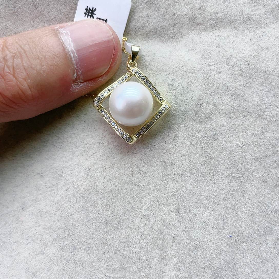 海水珍珠颈饰银S925镶嵌