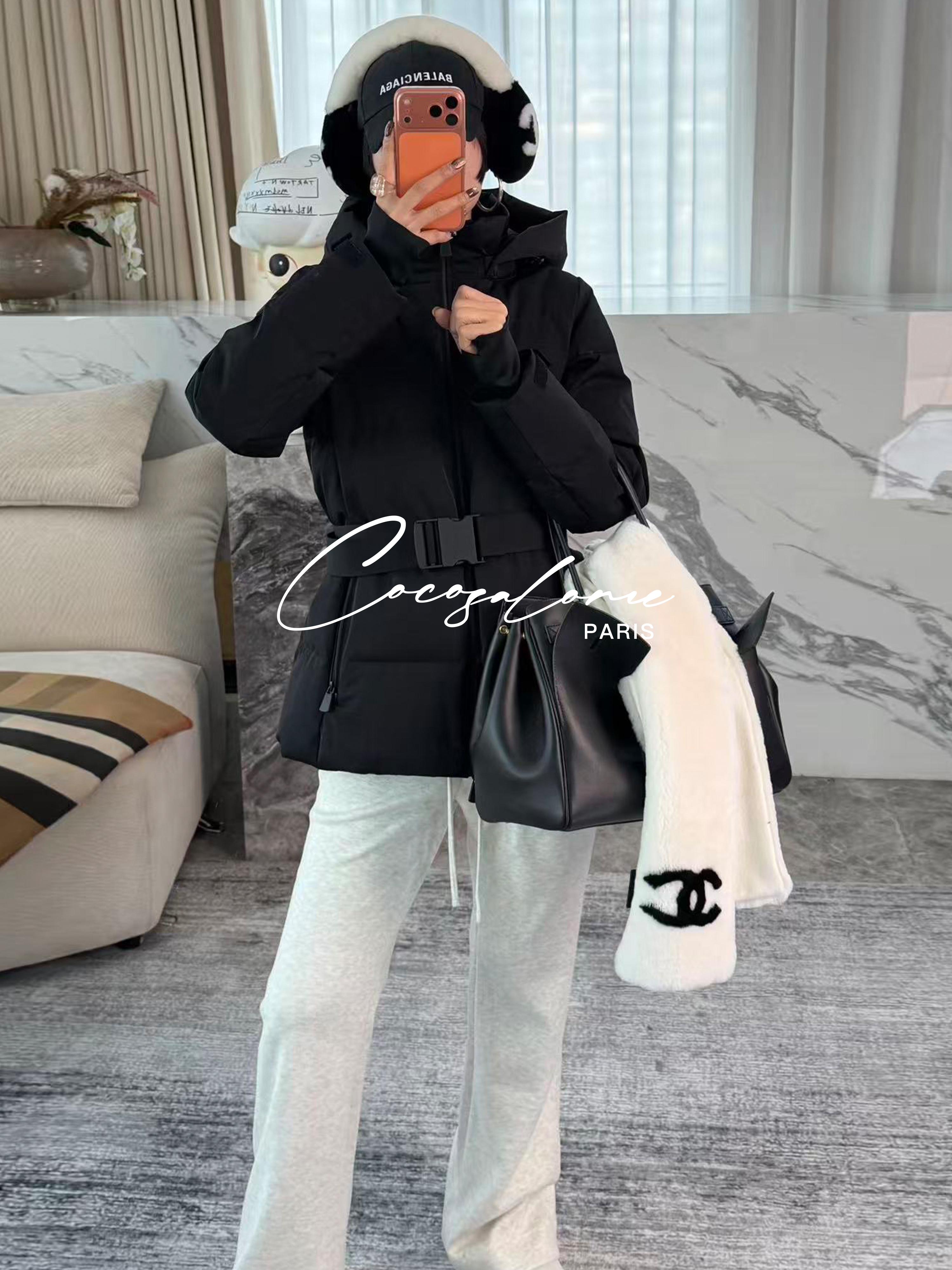 韩彬彬"雪山"90白鸭绒重磅充绒滑雪服极简百搭三防羽绒服3129-7