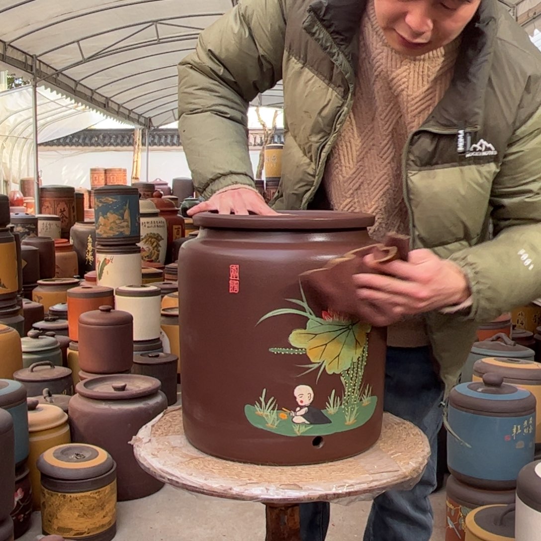 紫砂茶叶罐20龙头款