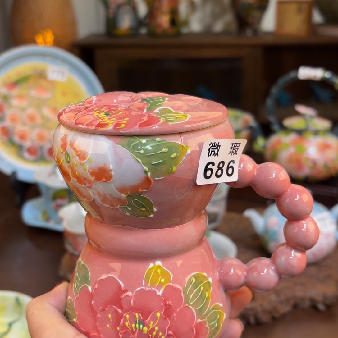 景德镇手绘高温釉下彩陶瓷茶具