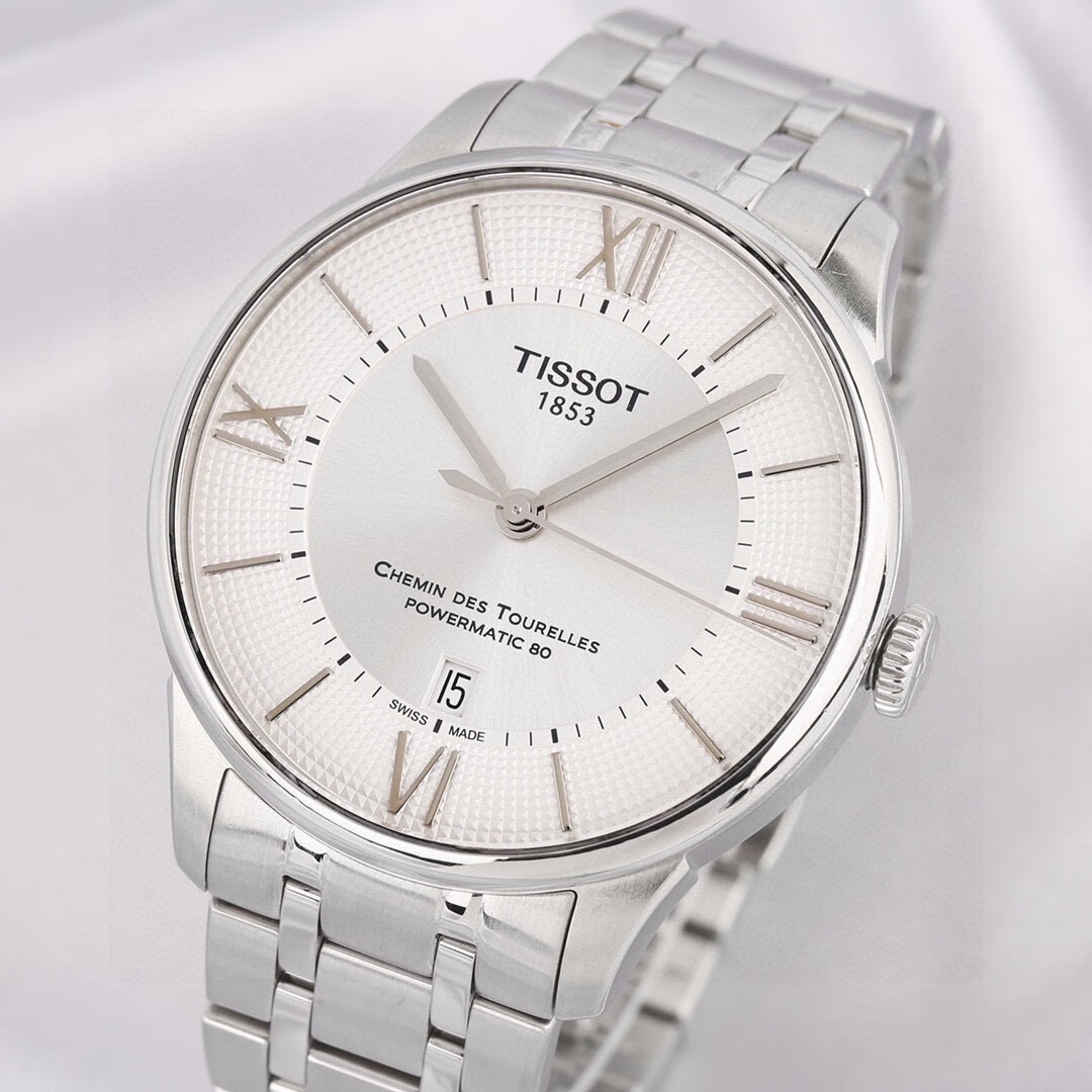 99新 Tissot/天梭 杜鲁尔白色/表径42mm/经典时尚机械表