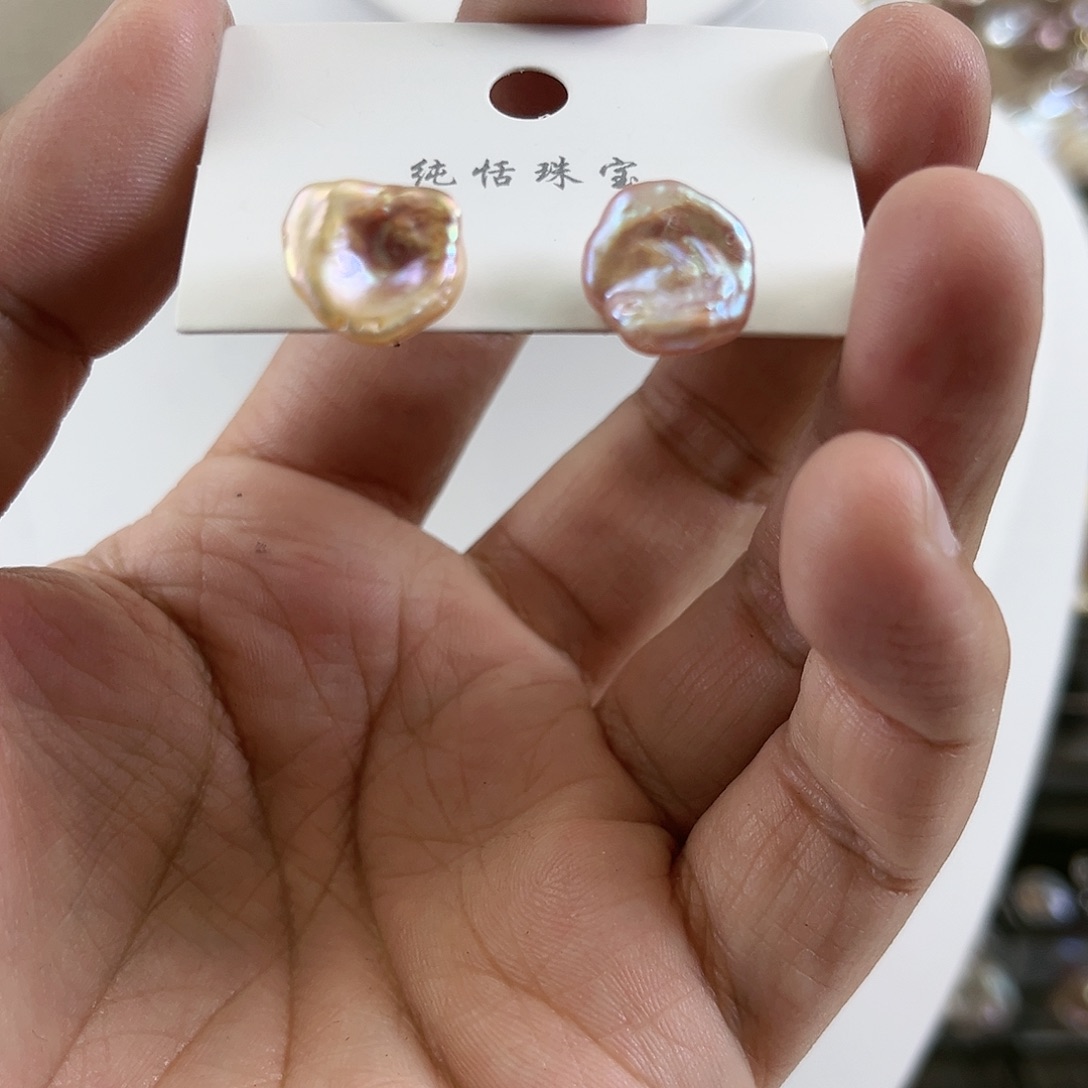 淡水珍珠耳饰未镶嵌【纯恬】