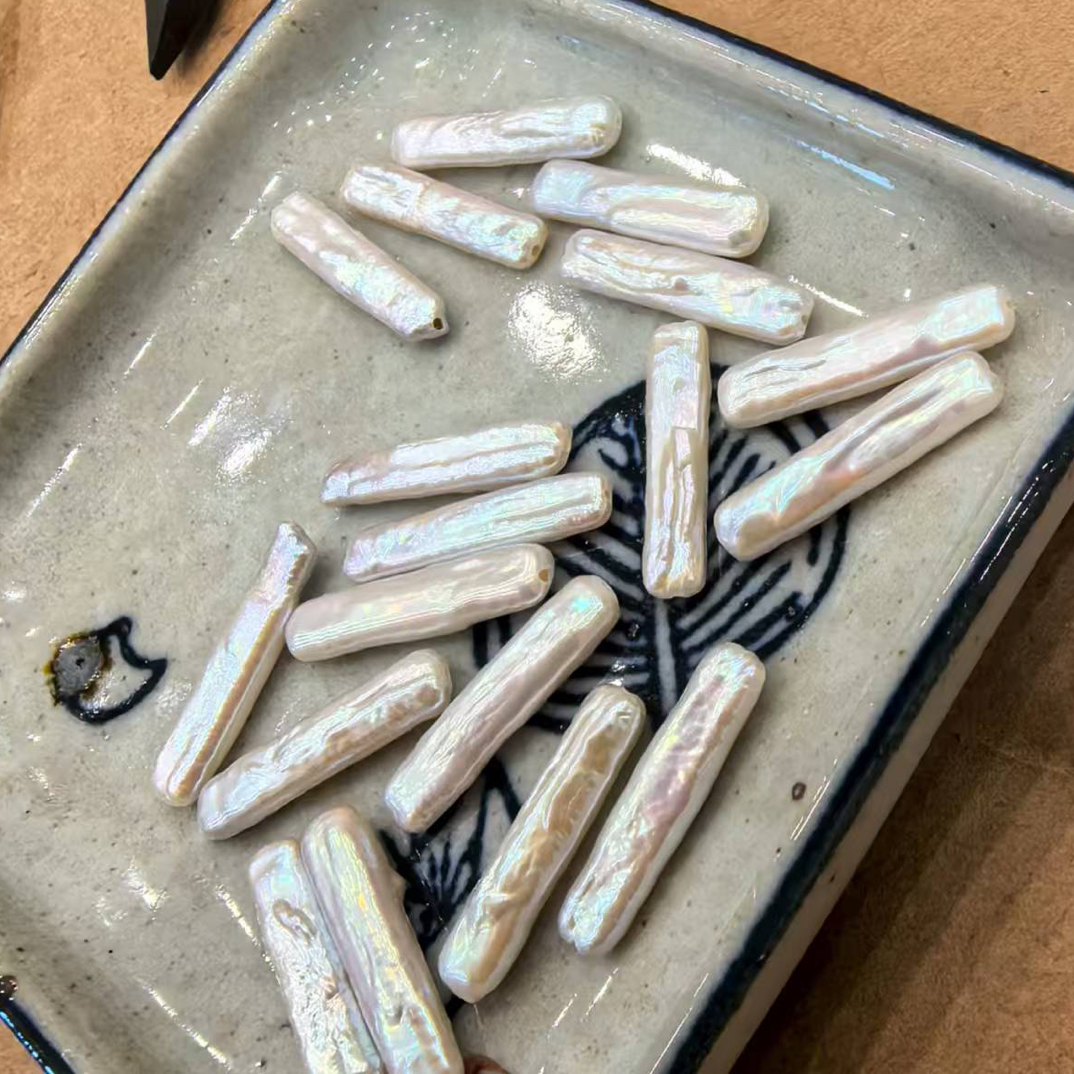 小银条极光牙签珠天然巴洛克异形珍珠配件多样性发其一