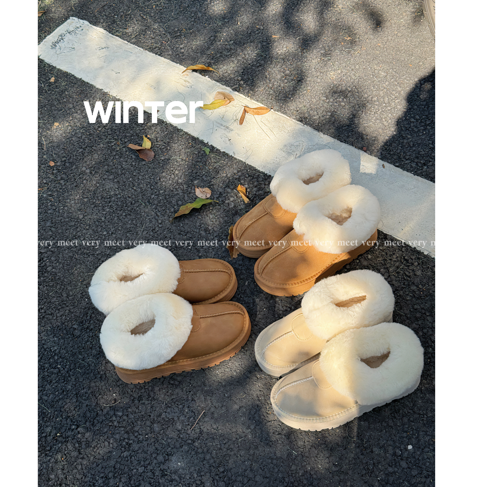 【毛毛靴1】2025年新款雪地靴女低帮短款加绒棉鞋冬外穿保暖棉拖鞋